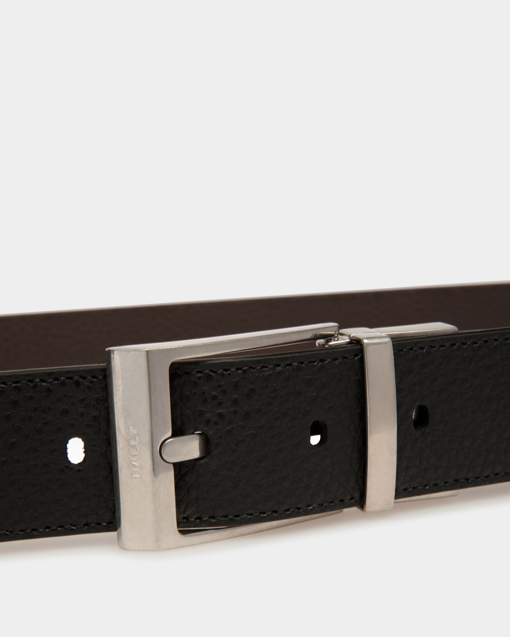 Anzuggürtel Aus Braunem Und Schwarzem Leder - Herren - Bally - 03