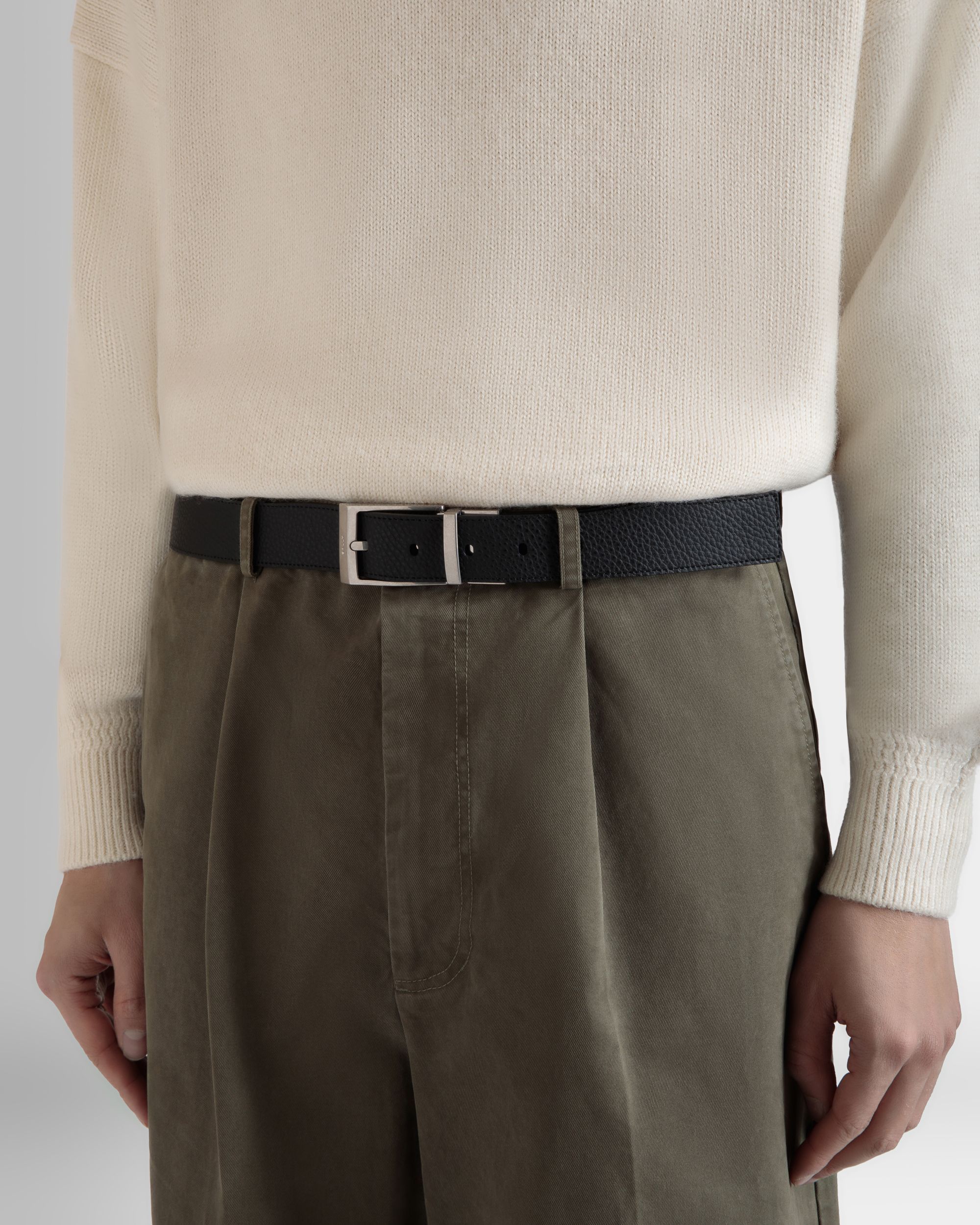 Anzuggürtel Aus Braunem Und Schwarzem Leder - Herren - Bally - 04