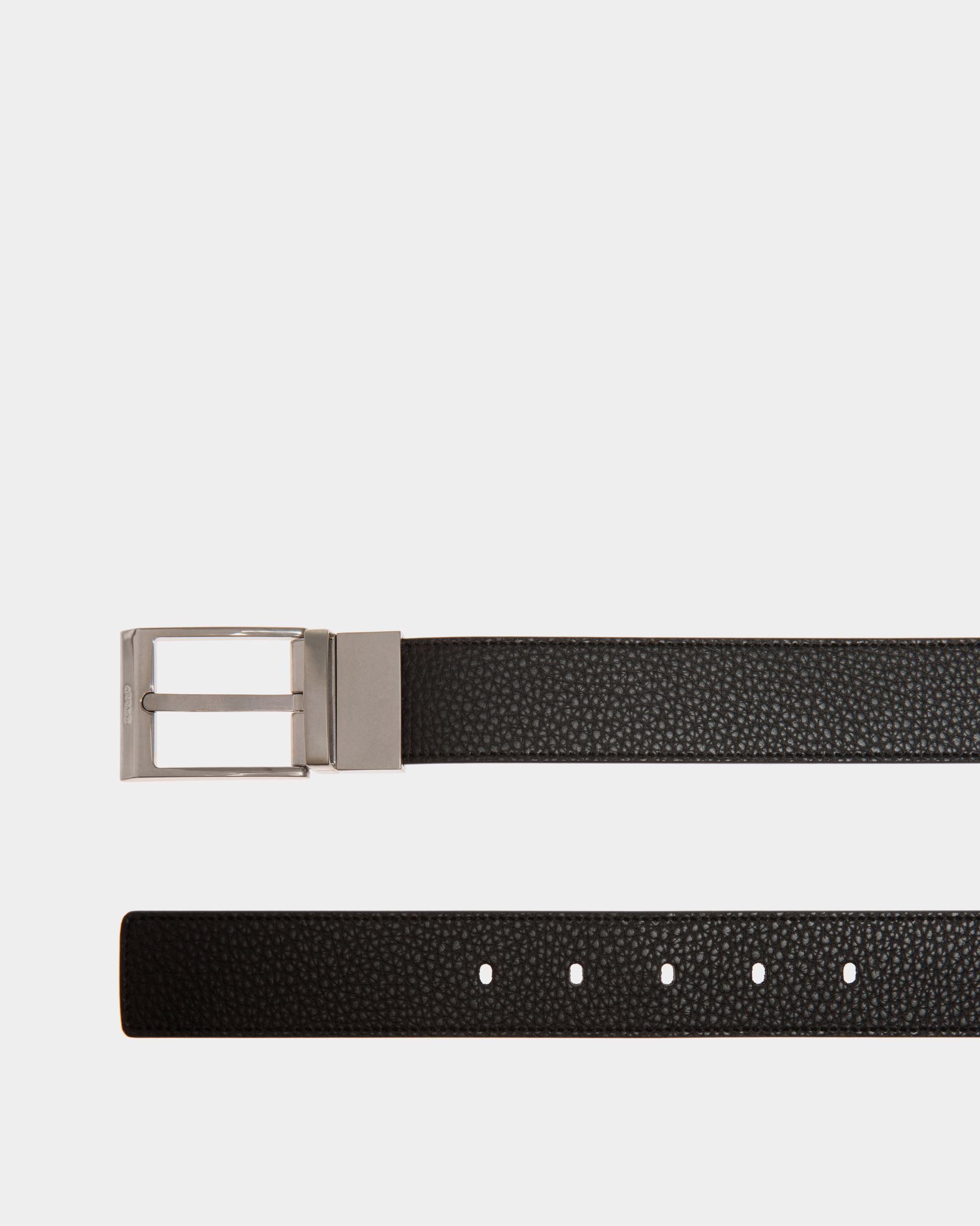 Shiffie 35 mm Verstellbarer Wendegürtel Aus Leder In Schwarz Und Braun - Herren - Bally - 02
