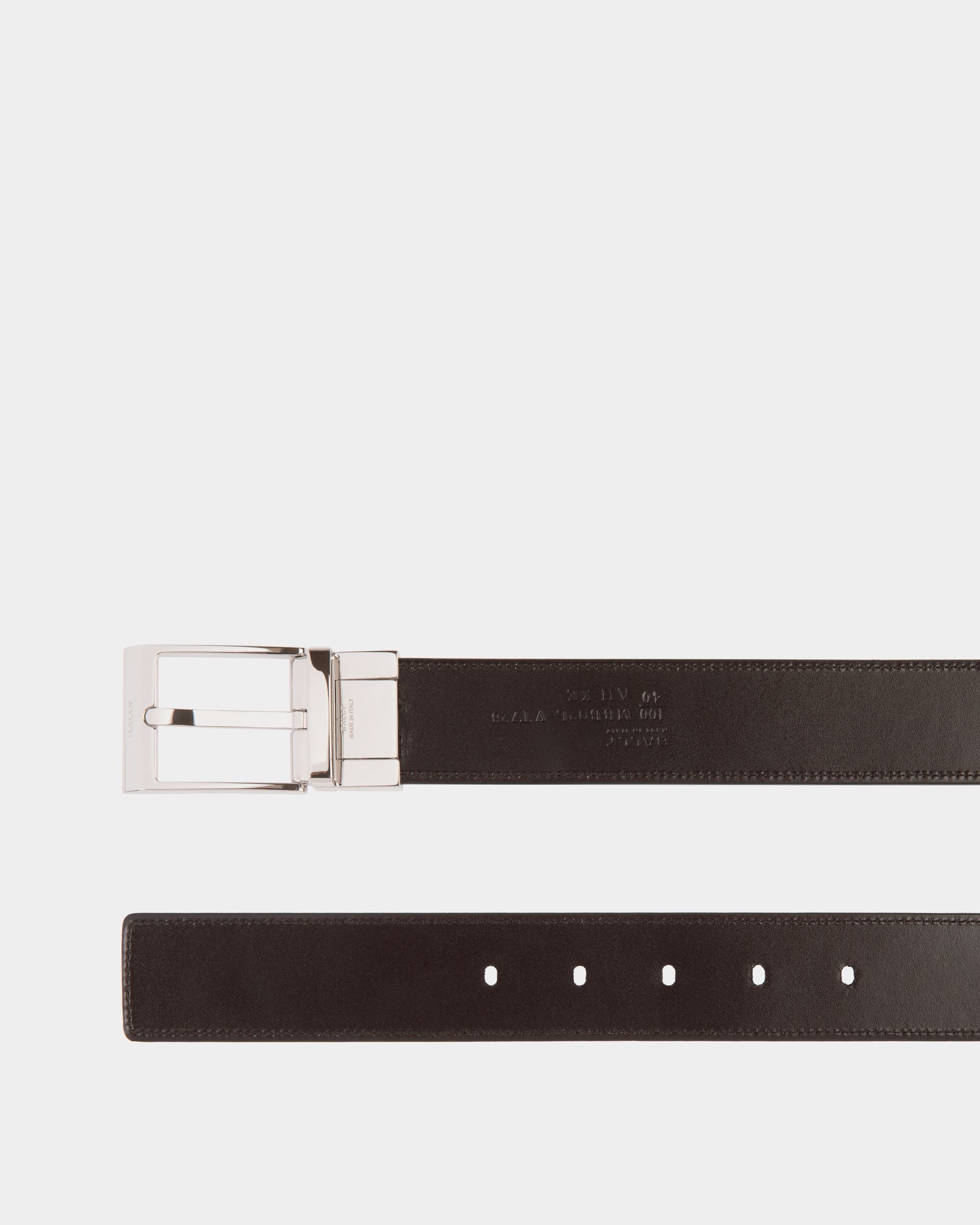Shiffie 35mm Reversible And Adjustable Belt in Black And Brown Leather - Men's - Bally - 02
