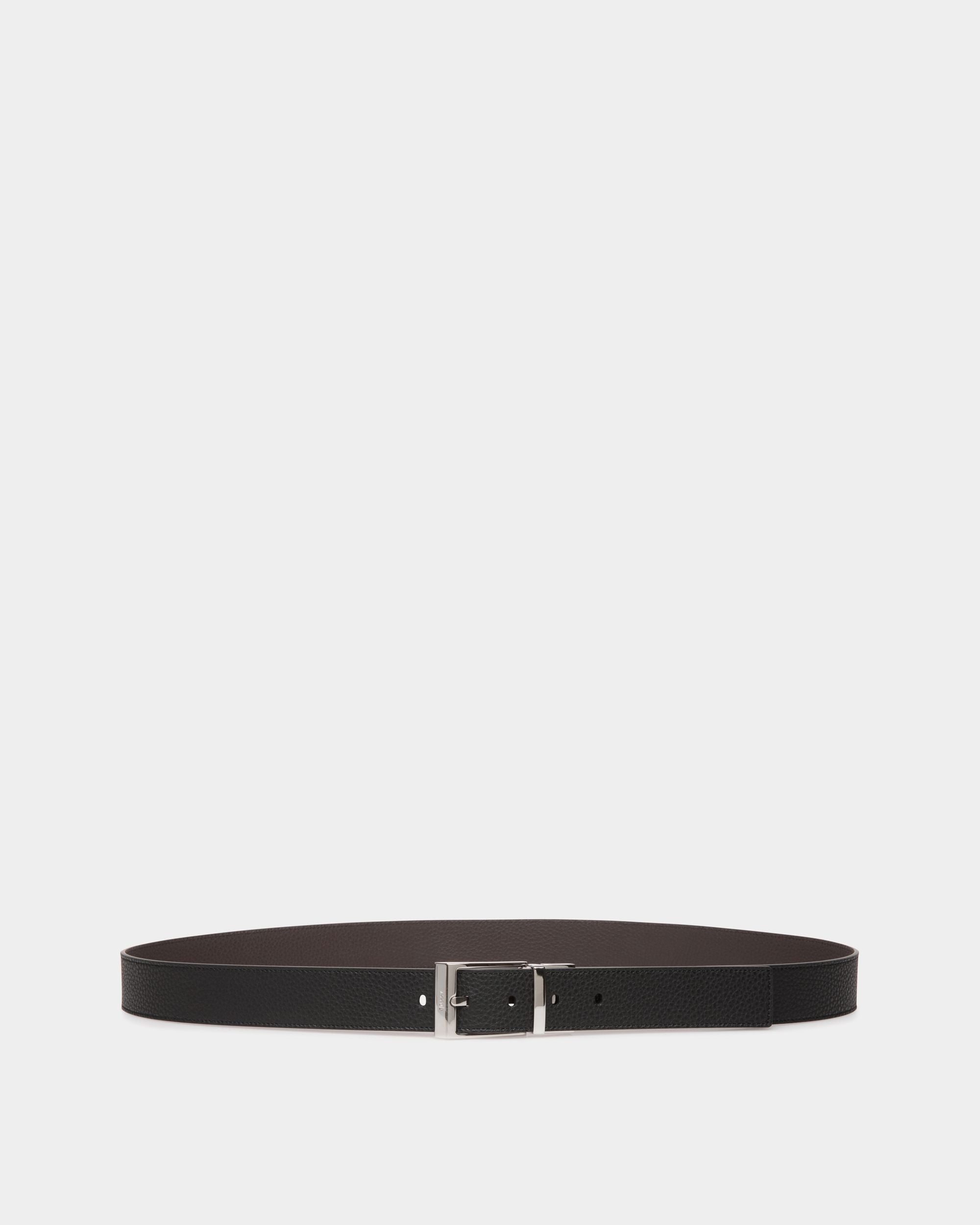 Cintura Regolabile E Reversibile Shiffie 35 mm In Pelle Nera E Marrone - Uomo - Bally - 01