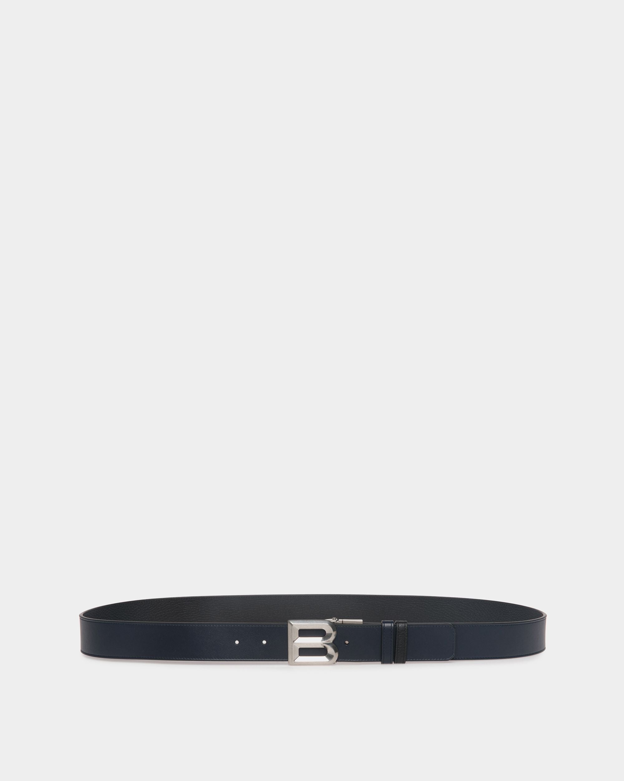 B Bold 35 mm Verstellbarer Wendegürtel Aus Leder In Marineblau Und Schwarz - Herren - Bally - 01