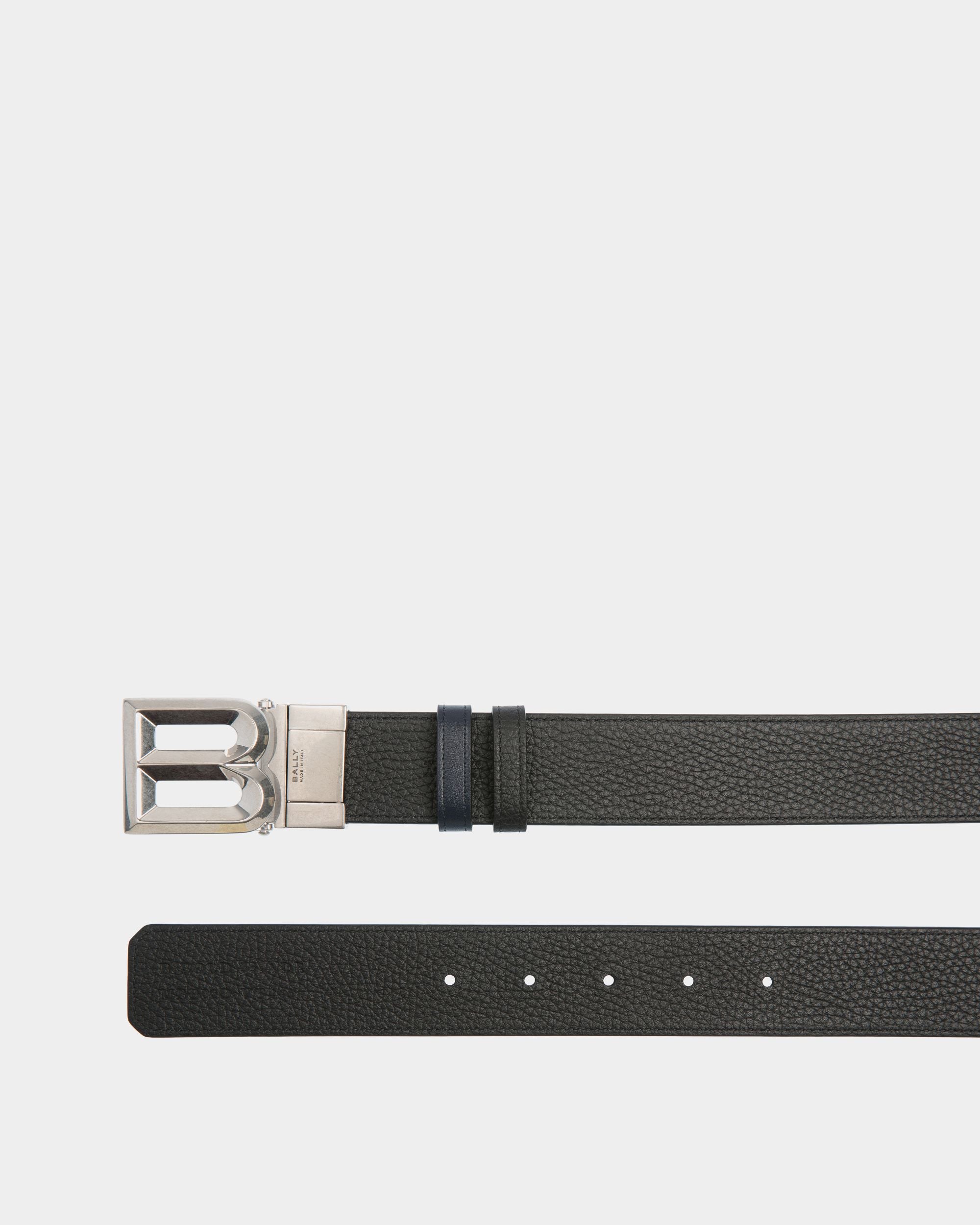 B Bold 35 mm Verstellbarer Wendegürtel Aus Leder In Marineblau Und Schwarz - Herren - Bally - 03
