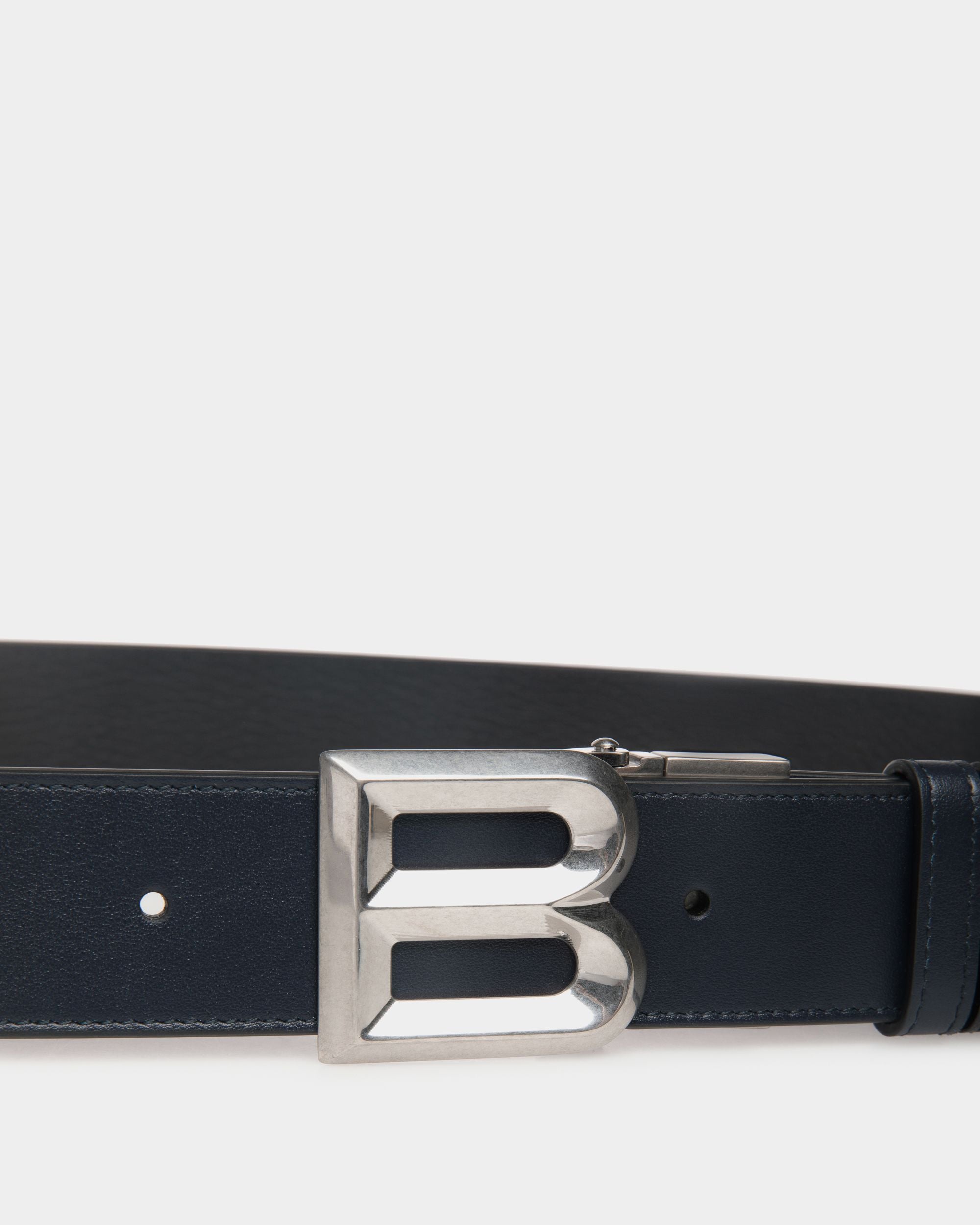 B Bold 35 mm Verstellbarer Wendegürtel Aus Leder In Marineblau Und Schwarz - Herren - Bally - 04