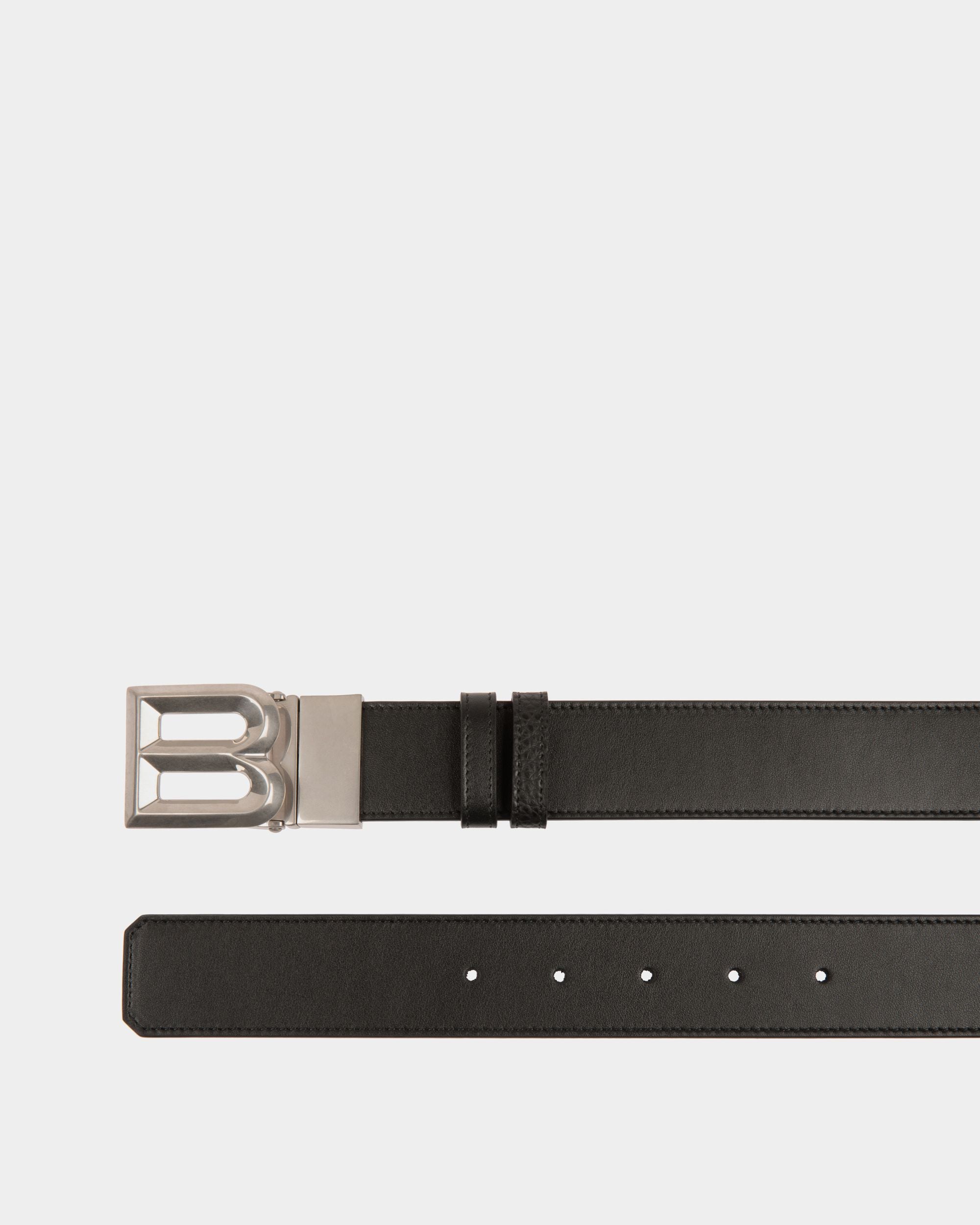 Ceinture B Bold 35 mm Réversible Et Ajustable En Cuir Noir - Homme - Bally - 02