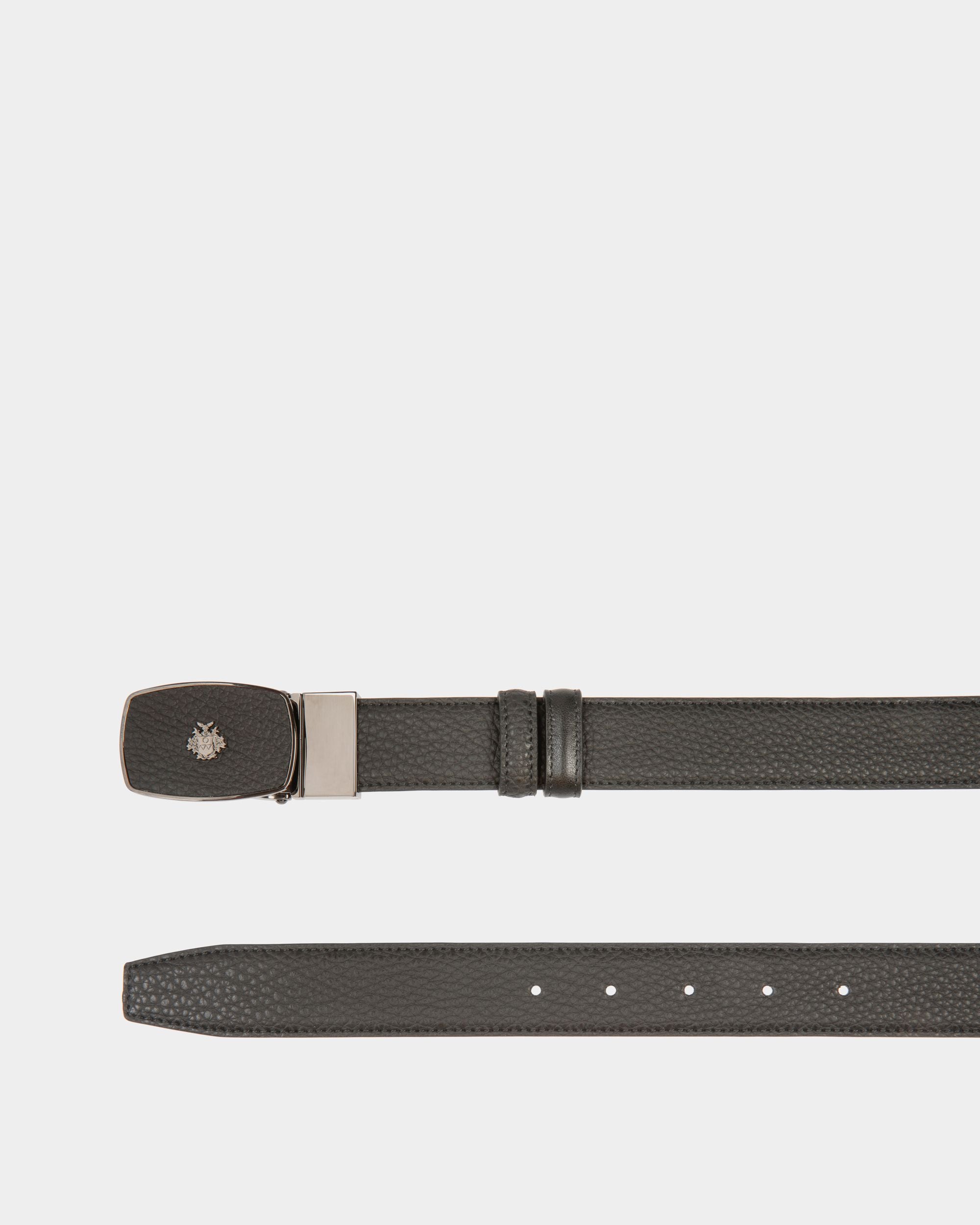 Cintura Regolabile E Reversibile Govin 30 mm In Pelle Nera - Uomo - Bally - 02