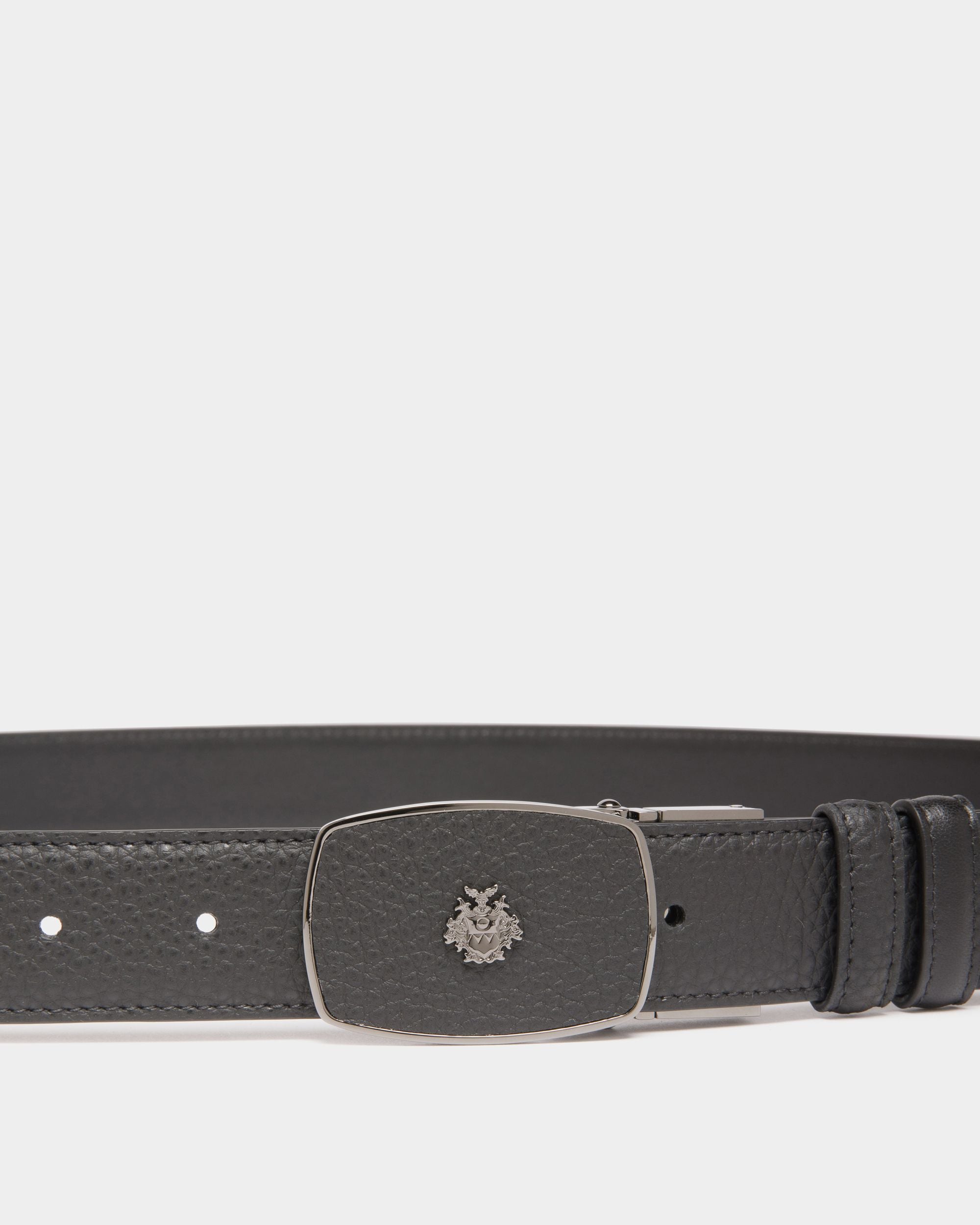 Cintura Regolabile E Reversibile Govin 30 mm In Pelle Nera - Uomo - Bally - 04