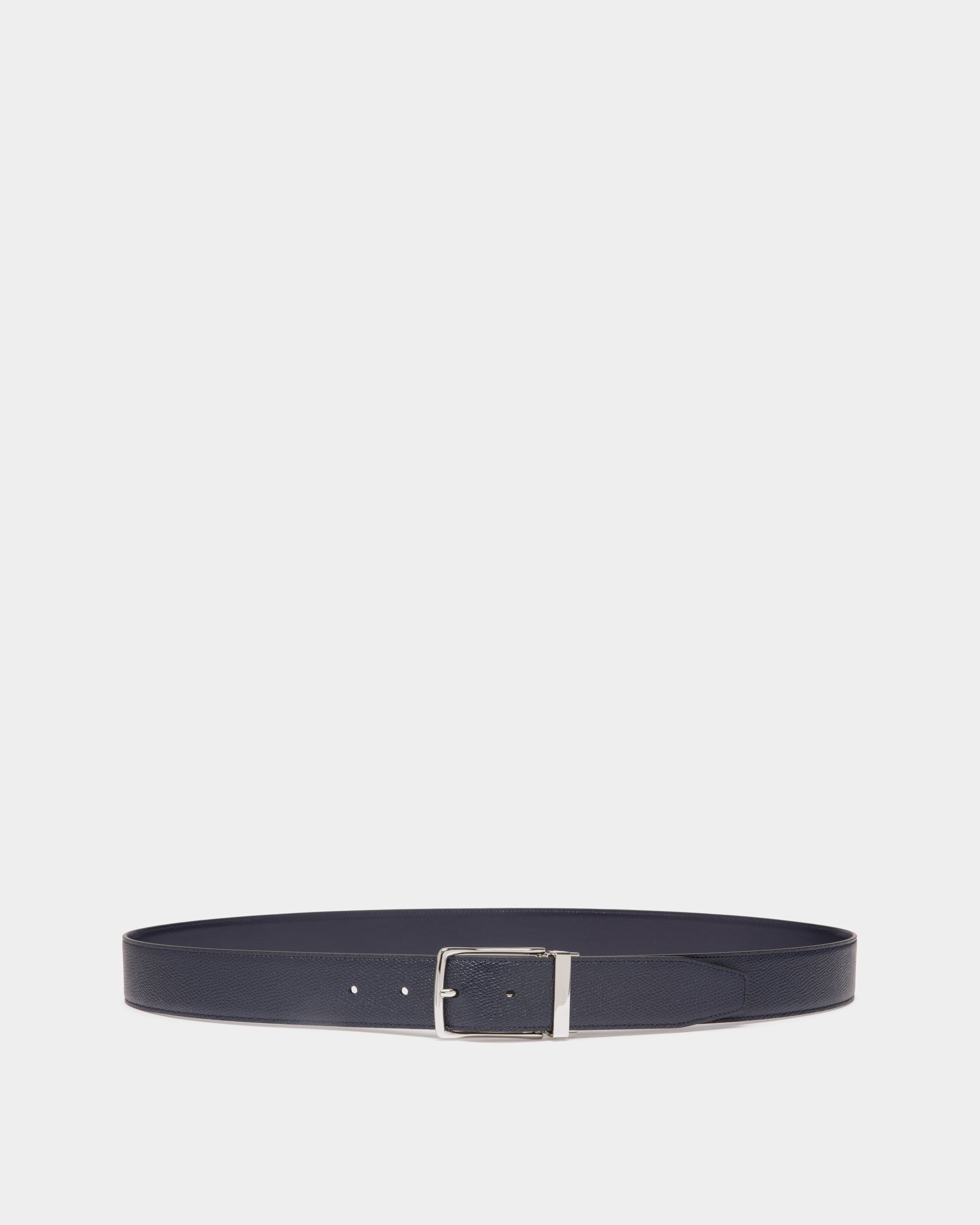 Cintura Regolabile E Reversibile Ketter 35 mm In Pelle Navy Blue - Uomo - Bally - 01
