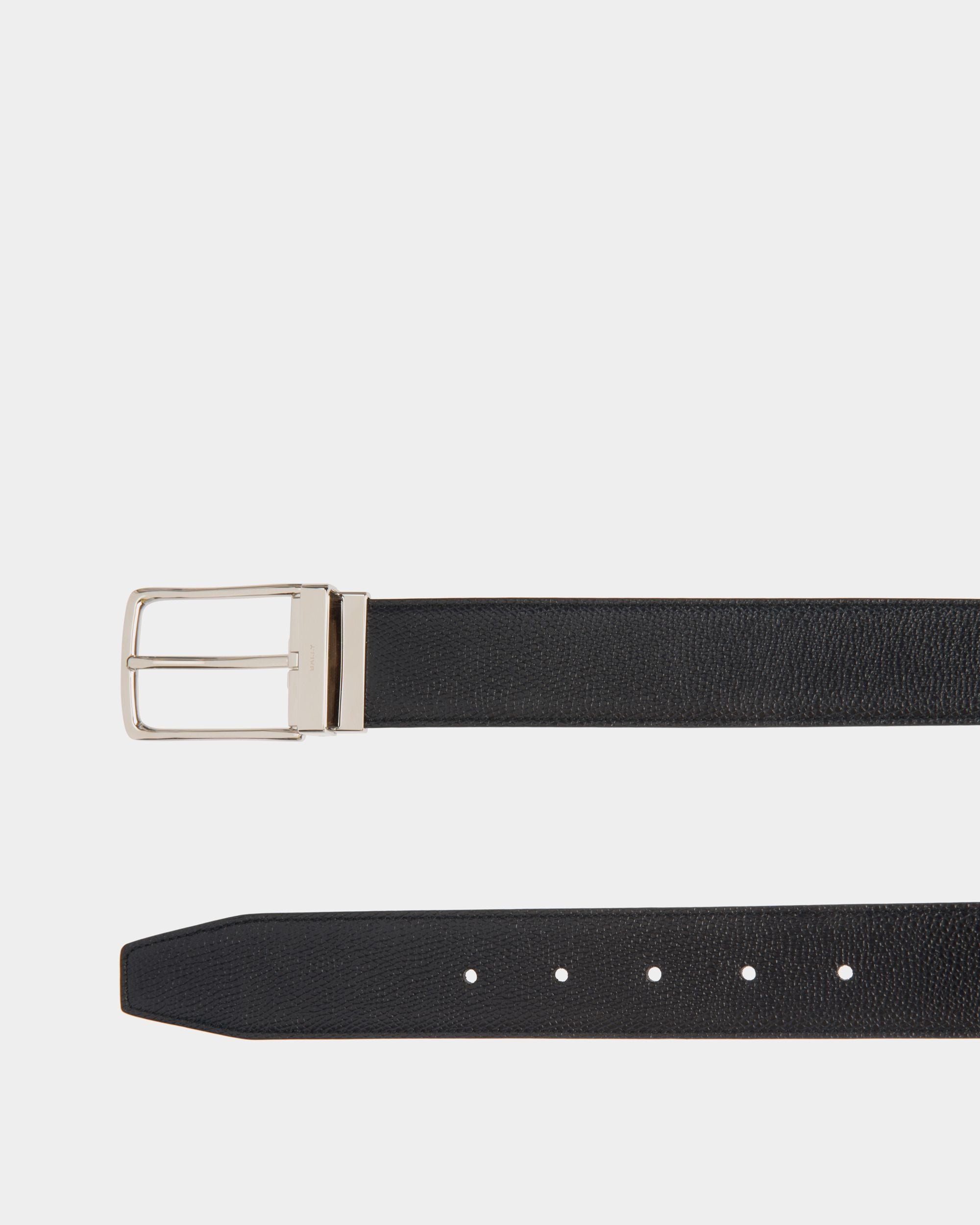 Ketter 35 mm Verstellbarer Wendegürtel Aus Leder In Navy Blue - Uomo - Bally - 02