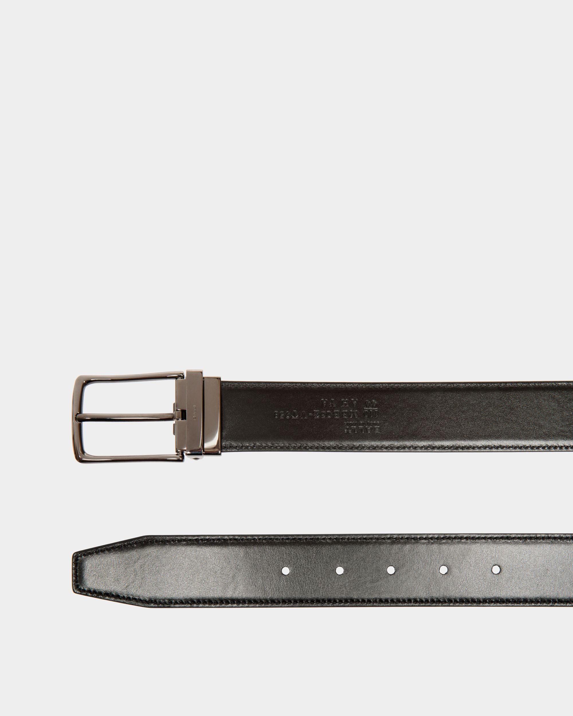 Ketter 35mm Adjustable and Reversible Belt in Black Leather - Men's - Bally - 02