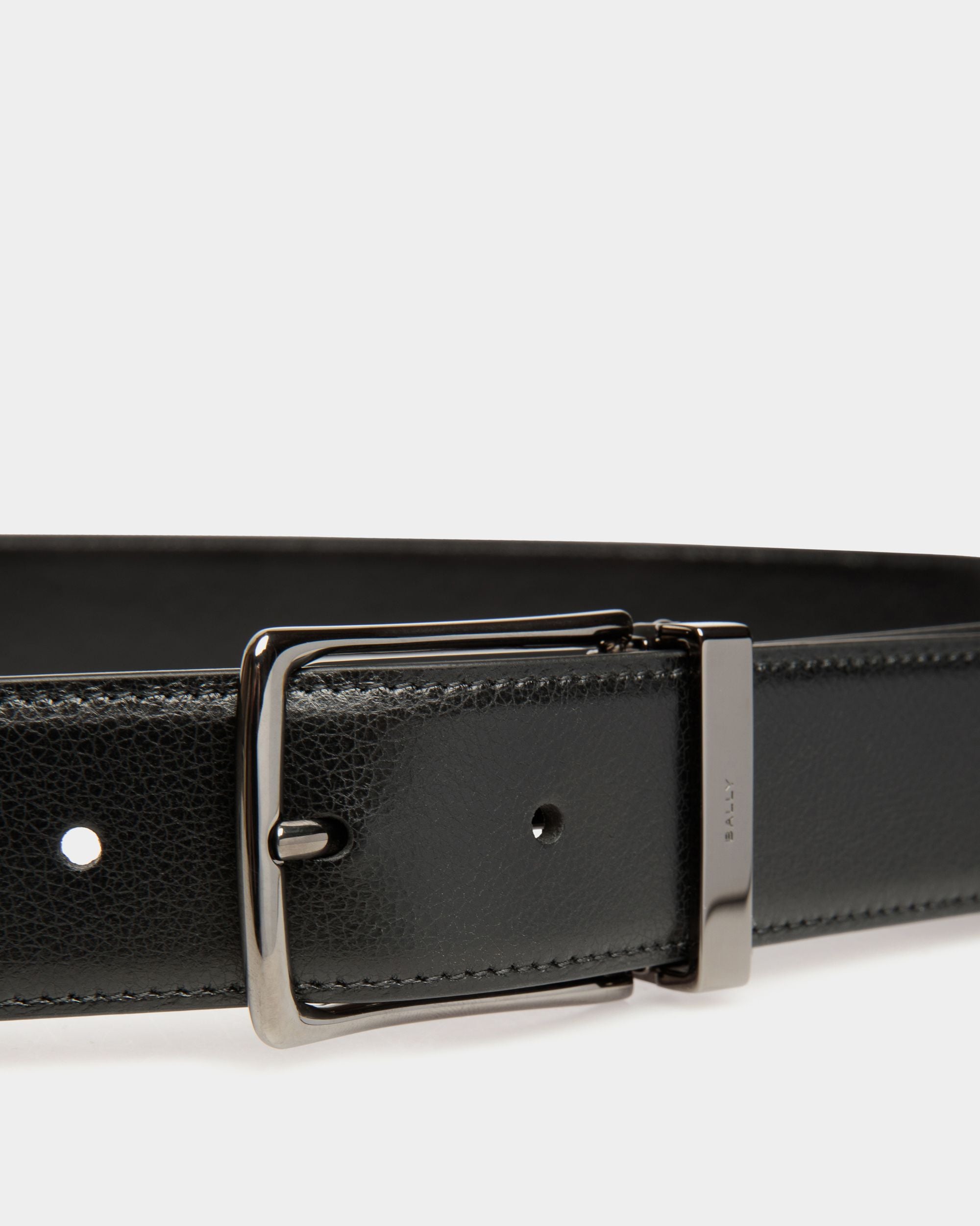 Ketter 35mm Adjustable and Reversible Belt in Black Leather - Men's - Bally - 03