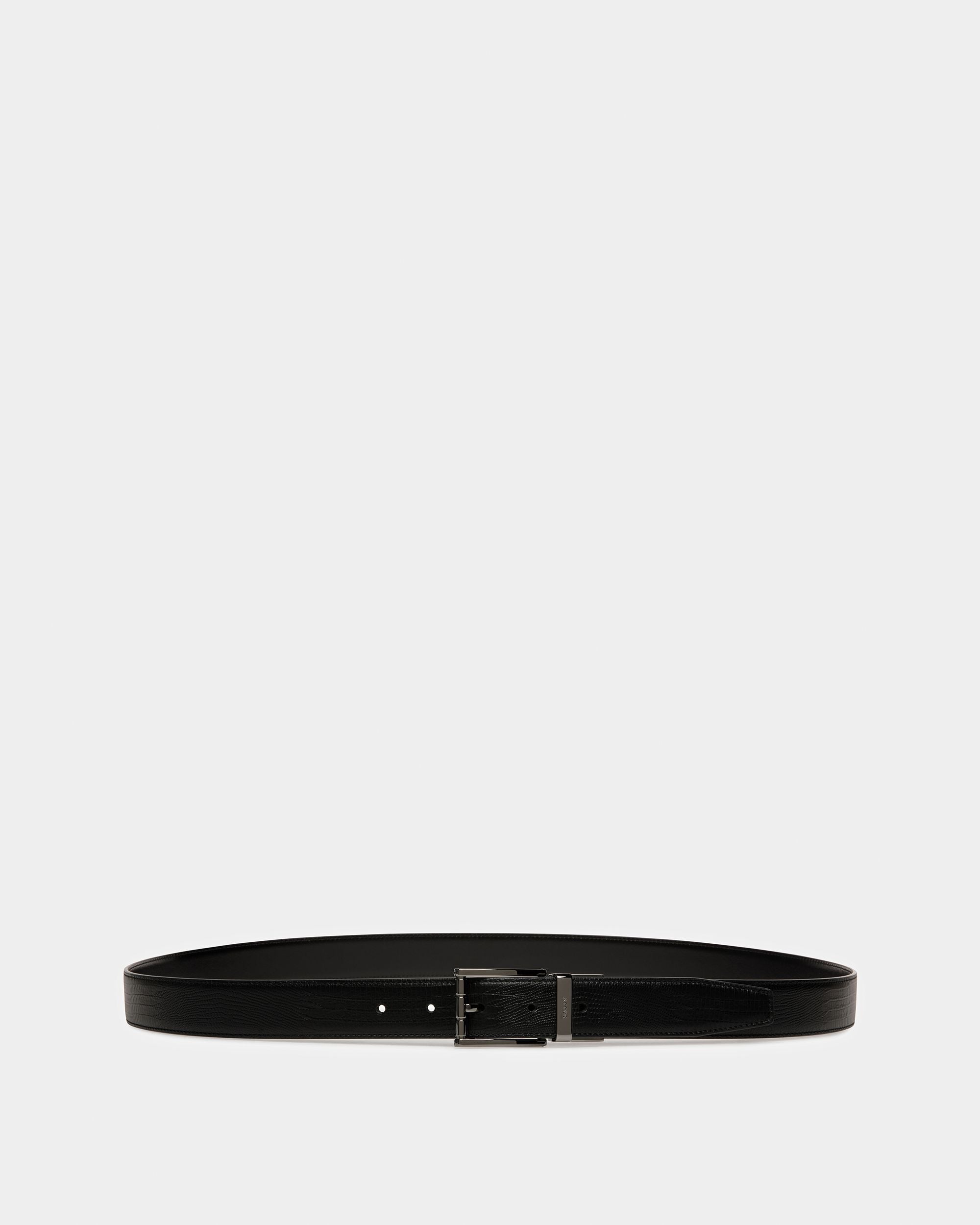 Astor Ceinture De 30 mm En Cuir Noir - Homme - Bally - 01