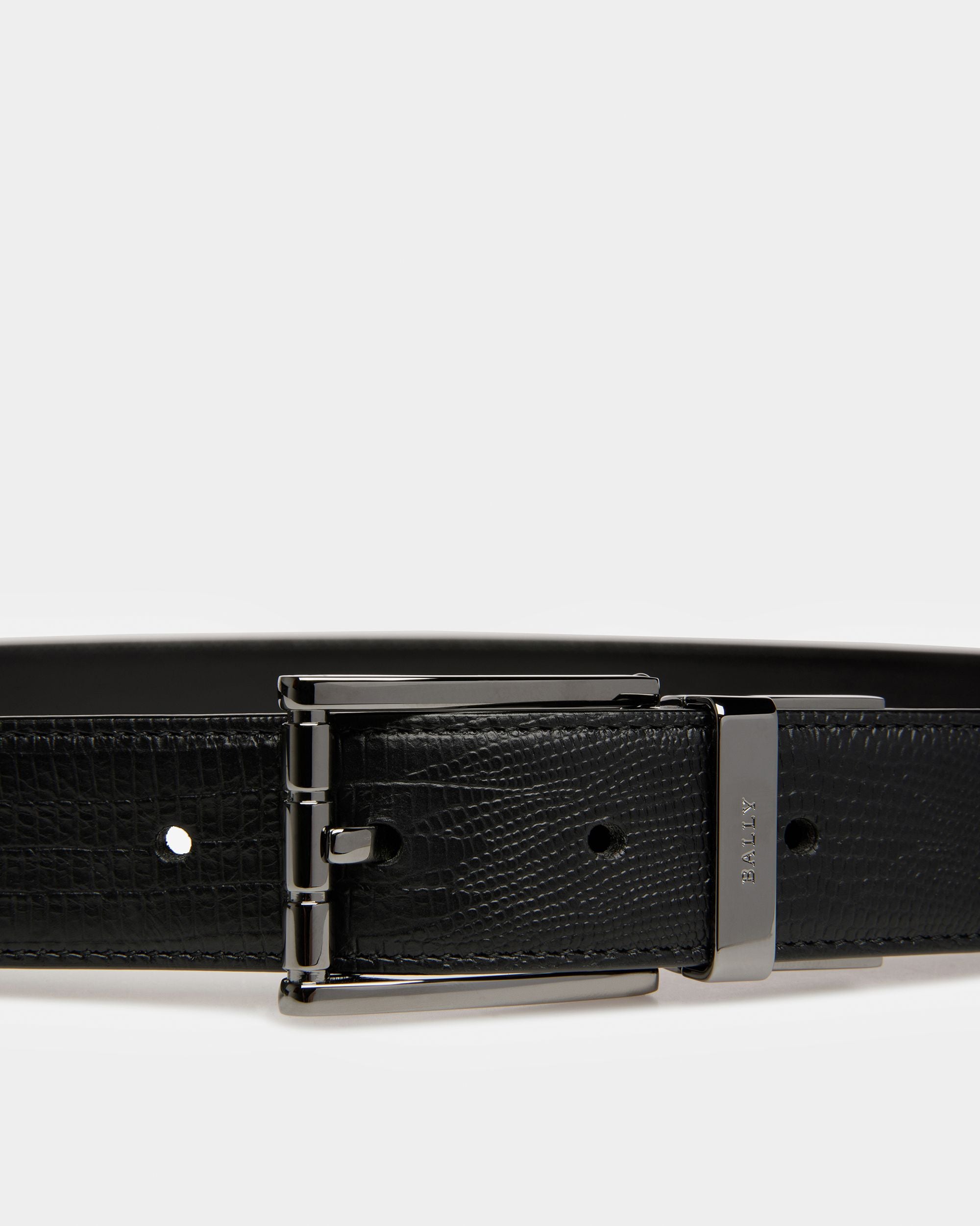 Astor Ceinture De 30 mm En Cuir Noir - Homme - Bally - 03
