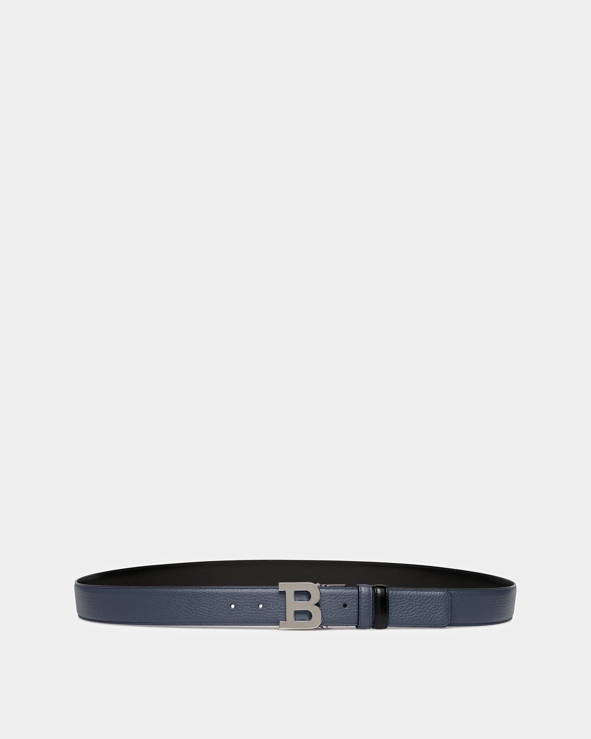 B Buckle Gürtel Aus Leder In Mitternachtsblau Und Schwarz - Herren - Bally - 01