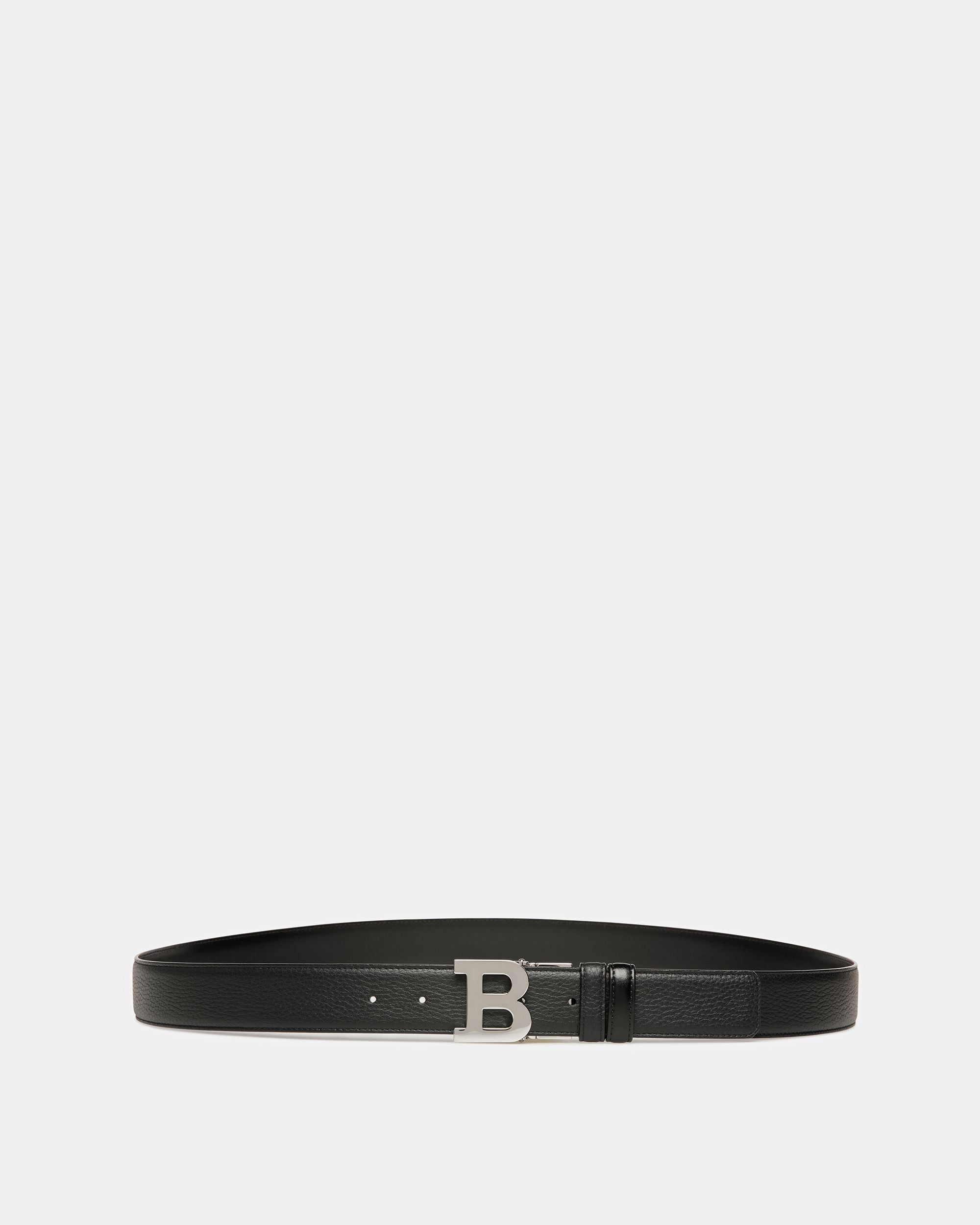 B Buckle Ceinture En Cuir Noir - Homme - Bally - 01