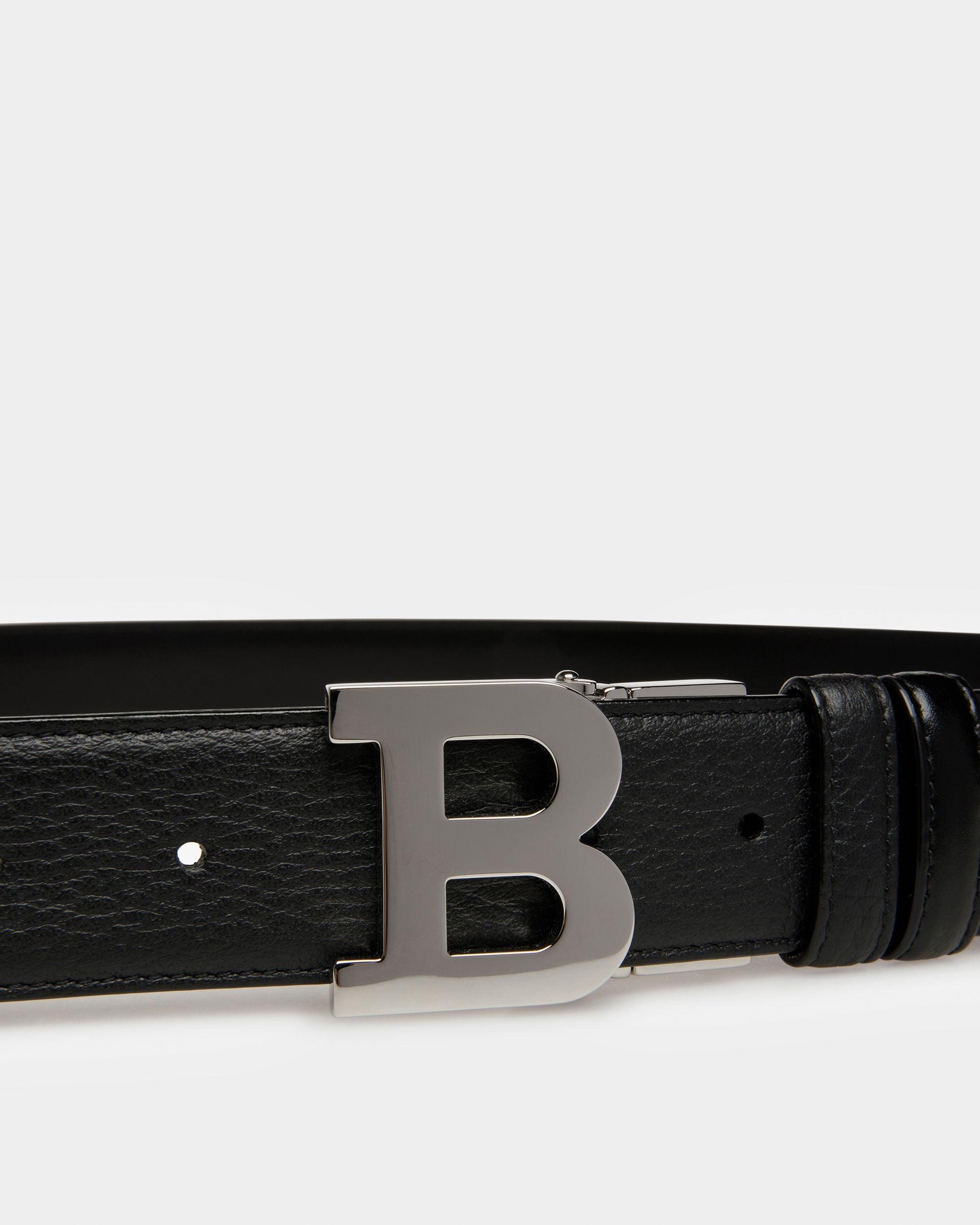 B Buckle Ceinture En Cuir Noir - Homme - Bally - 03