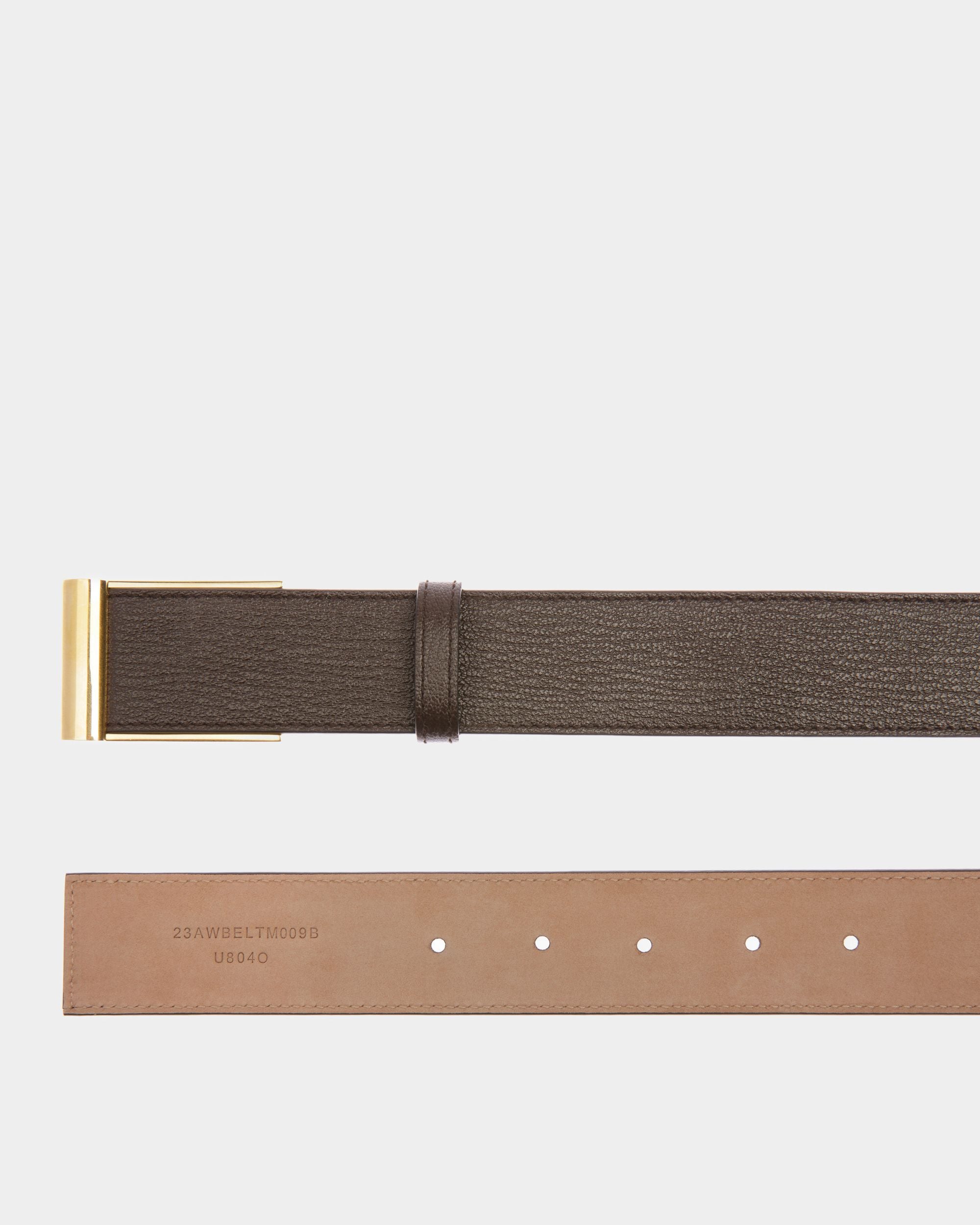 Ceinture Habillée Outline En Cuir Marron - Homme - Bally - 02