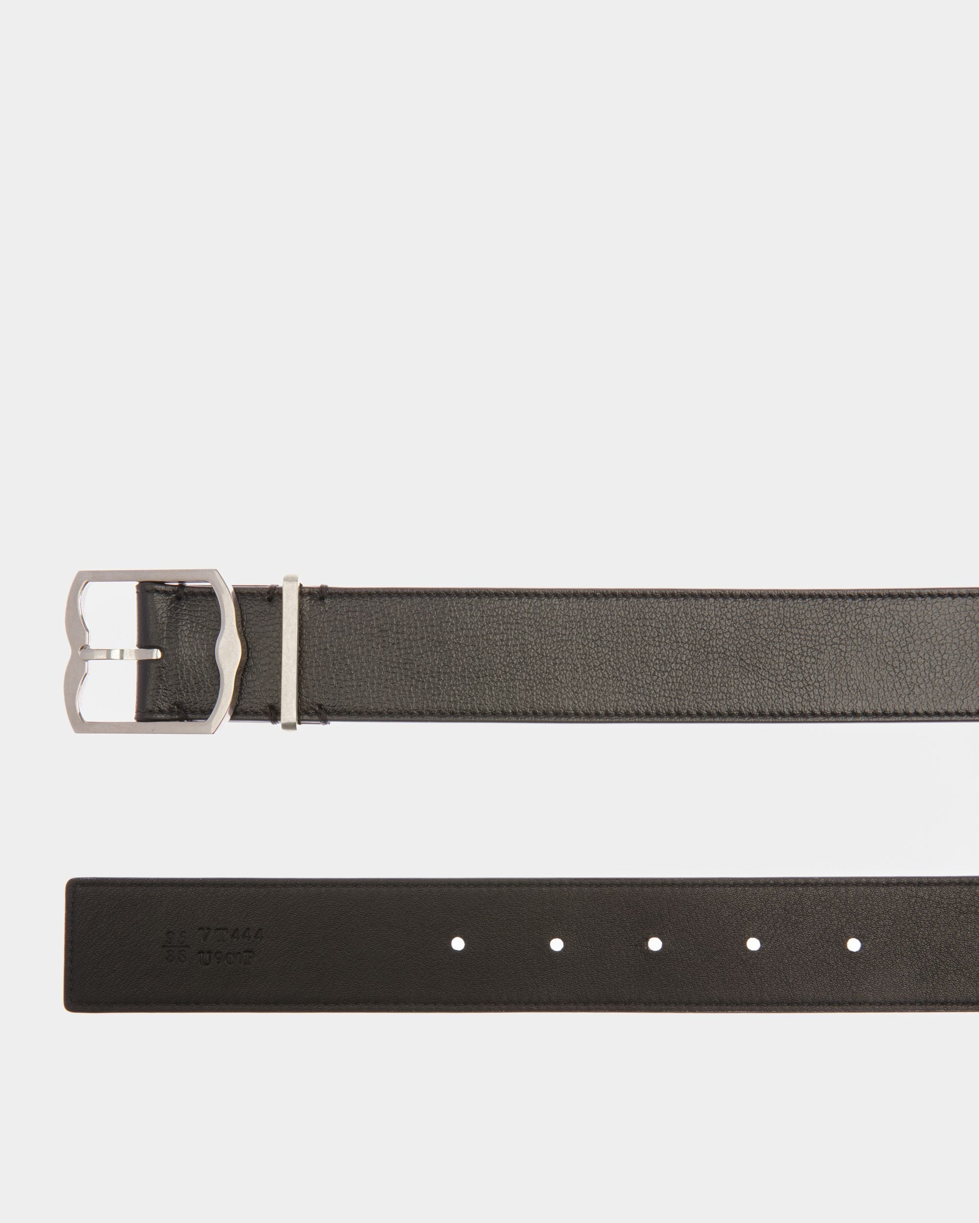Emblem Nicht Verstellbarer 35 Mm Anzuggürtel Aus Leder In Schwarz - Herren - Bally - 02