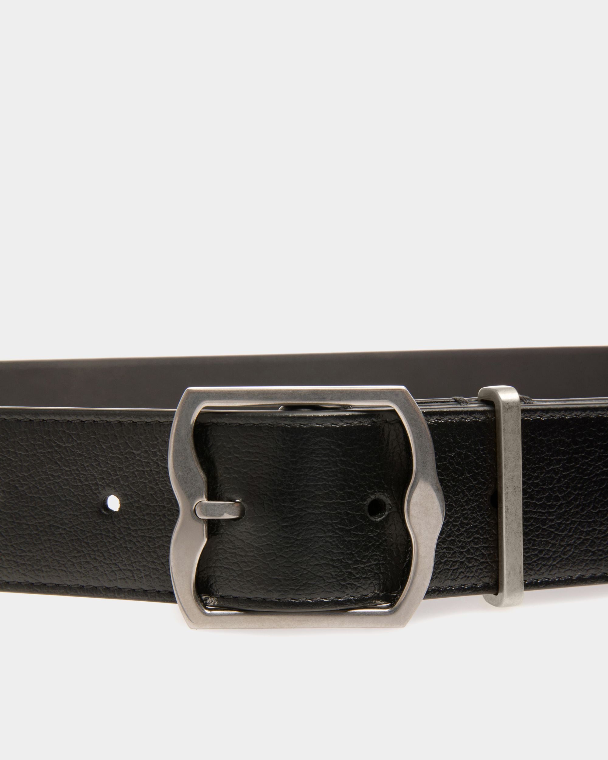 Emblem Nicht Verstellbarer 35 Mm Anzuggürtel Aus Leder In Schwarz - Herren - Bally - 03