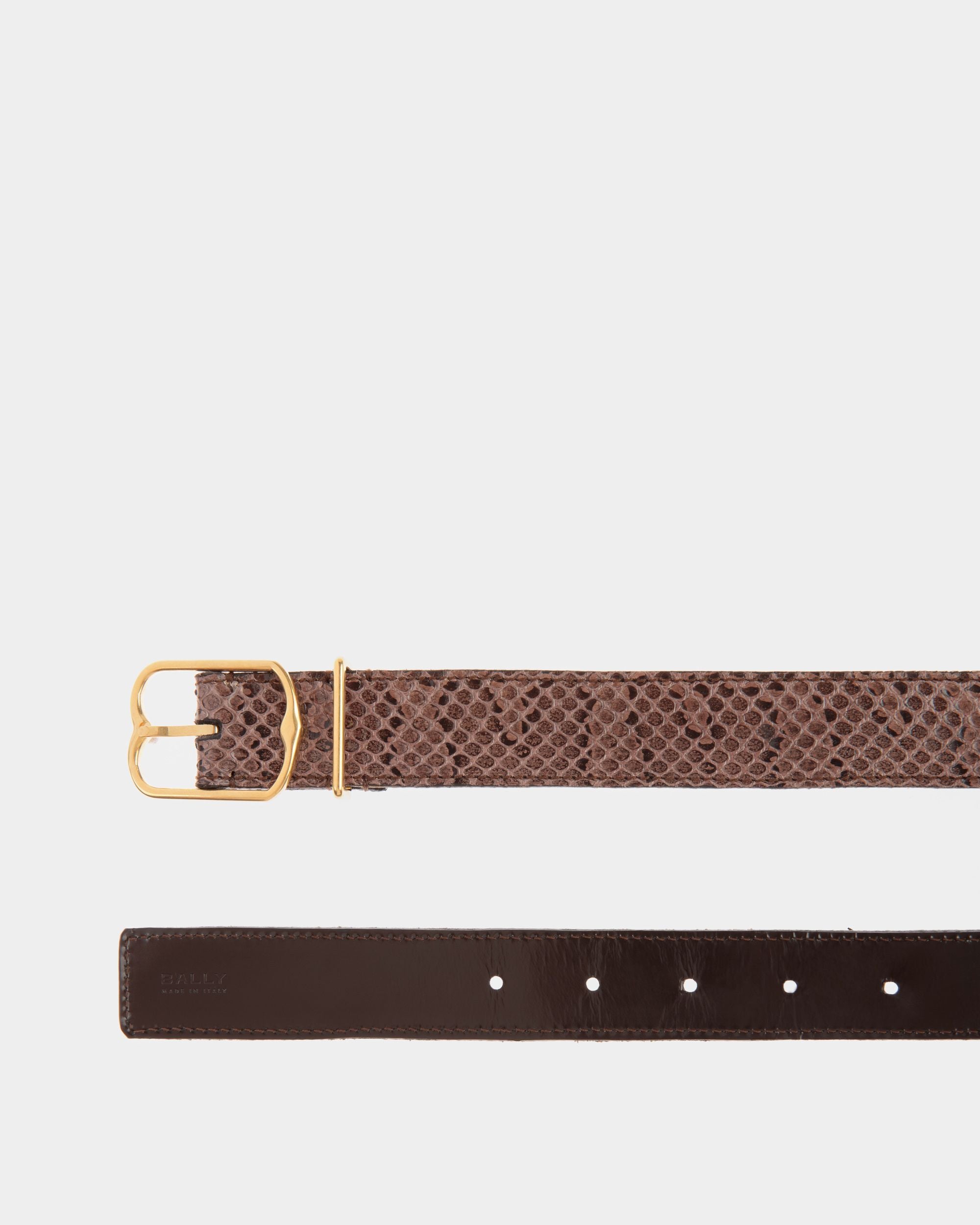 35 Mm Gürtel Mit Emblem-Schnalle Aus Leder In Schwarz - Herren - Bally - 02