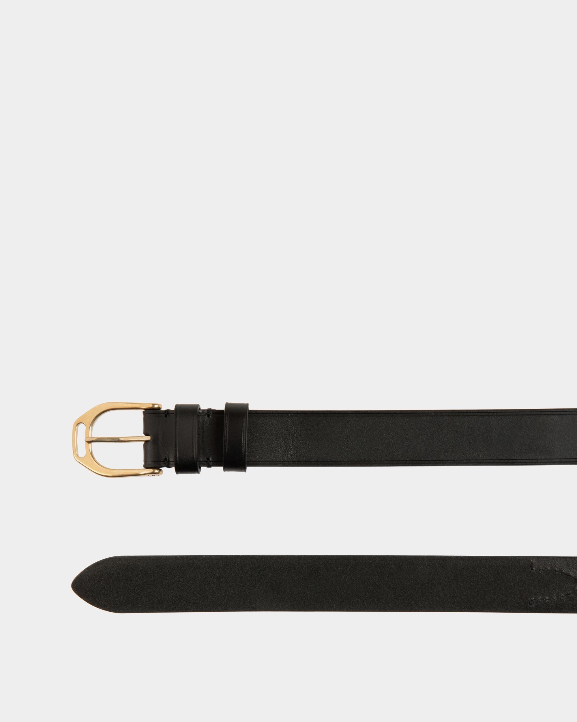 Cintura Hans 30 mm In Pelle Nera - Uomo - Bally - 02