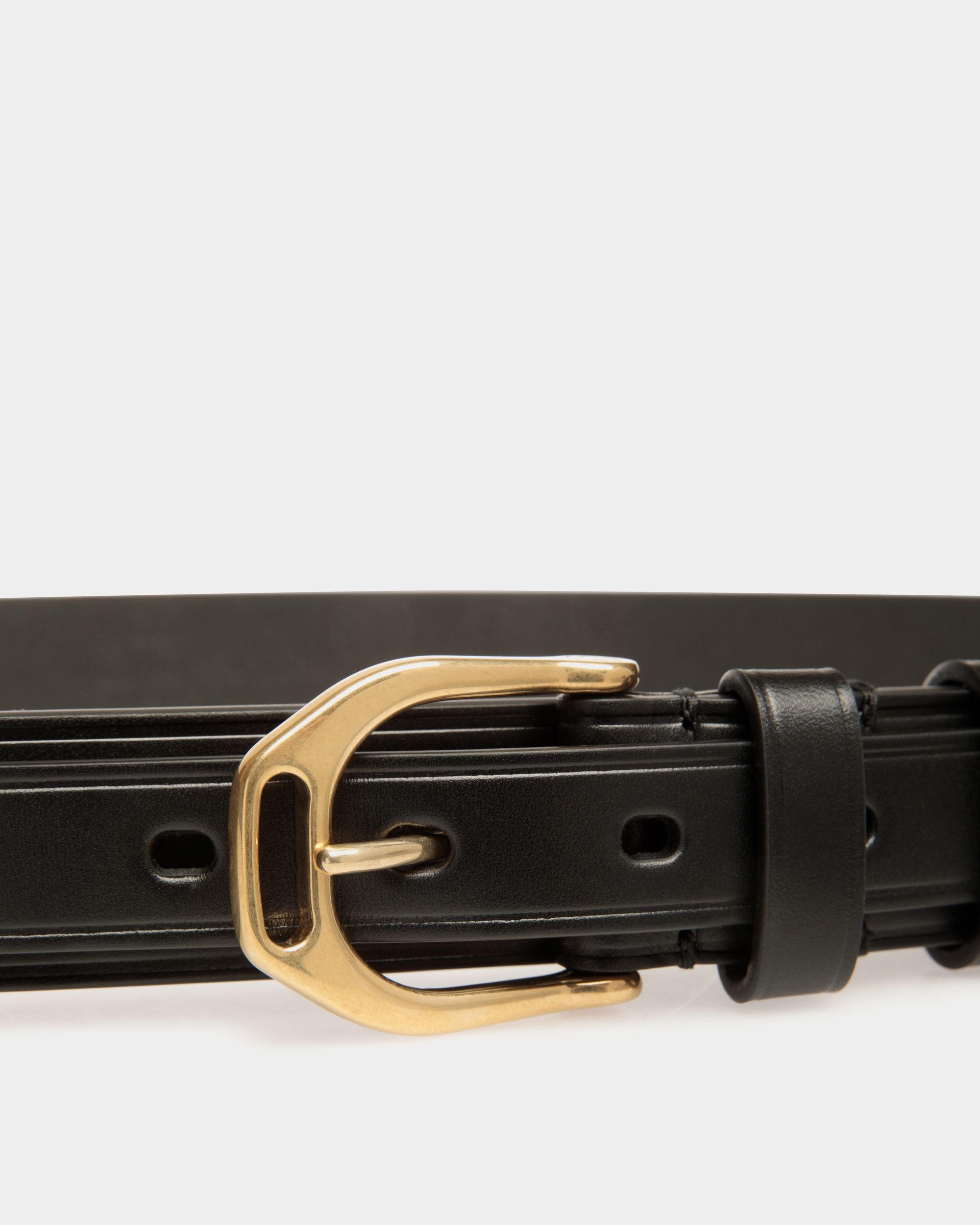 Cintura Hans 30 mm In Pelle Nera - Uomo - Bally - 03