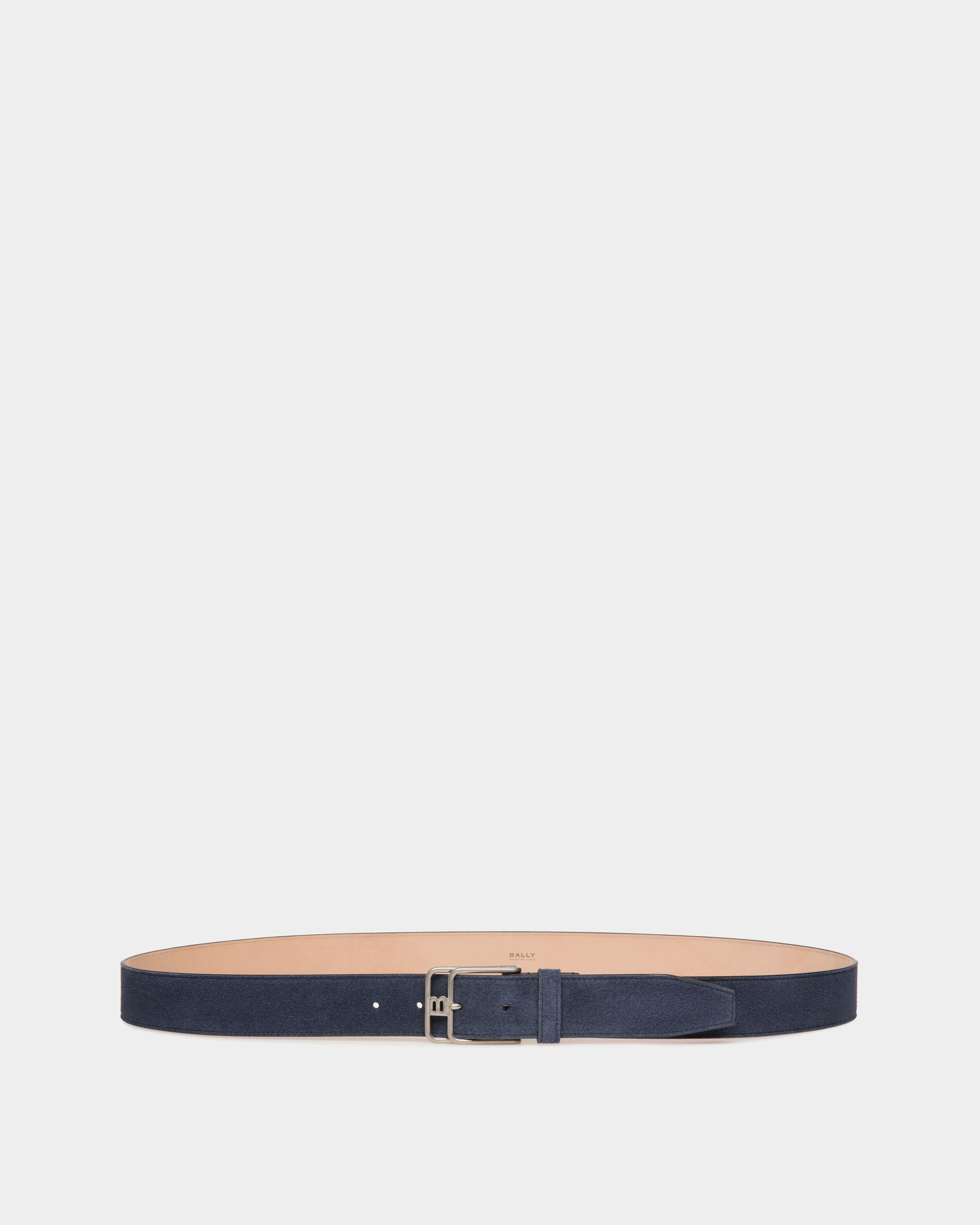 Brett 35 Mm Gürtel Aus Veloursleder In Navy Blue - Herren - Bally - 01
