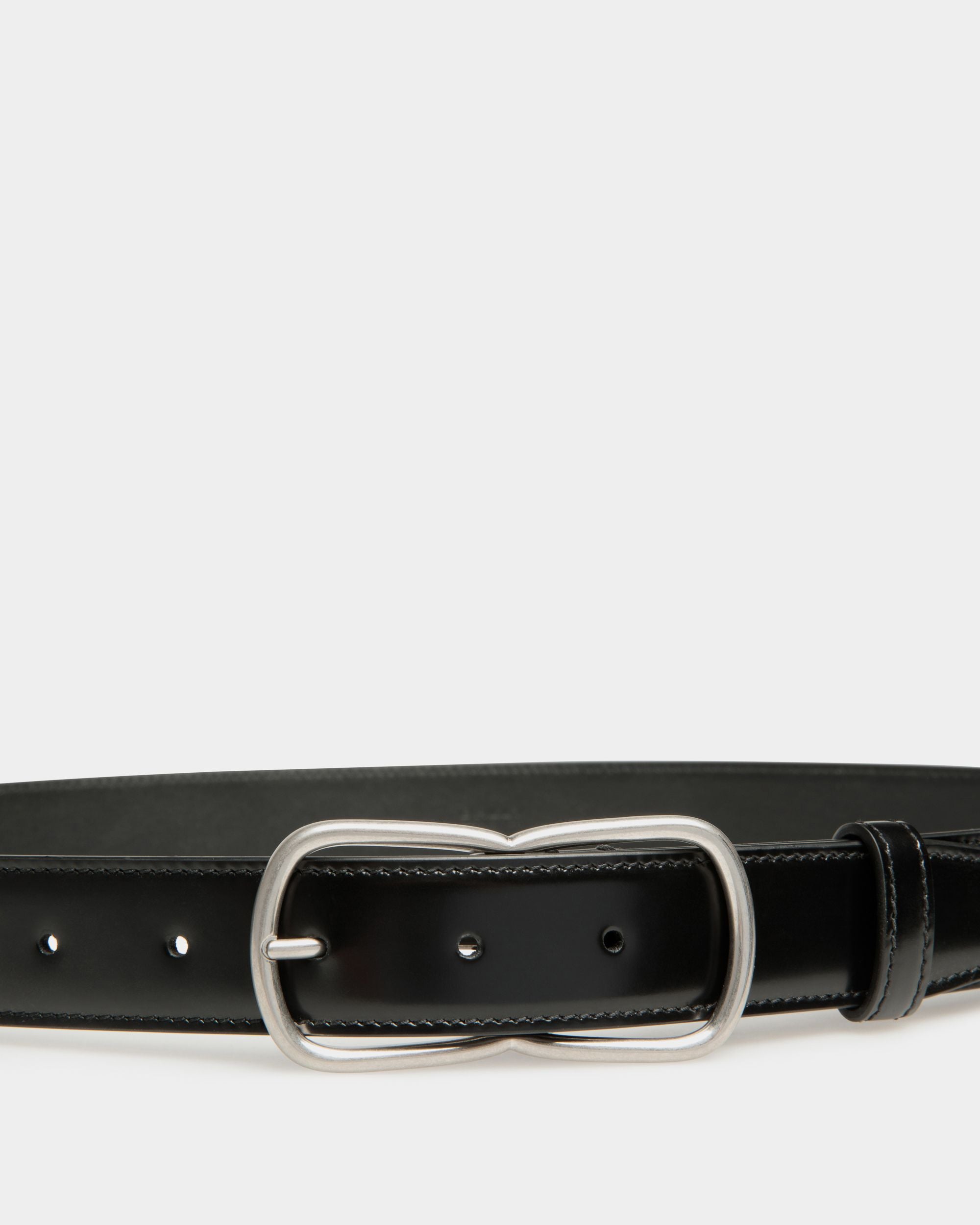 Cintura Loto 30 mm In Pelle Spazzolata Nera - Uomo - Bally - 03
