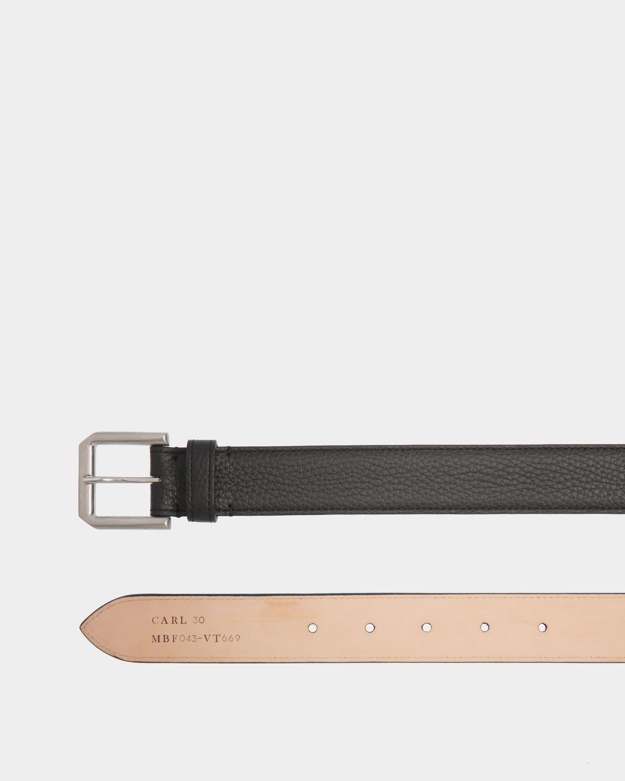 Ceinture Carl 30 mm En Cuir Noir - Homme - Bally - 02