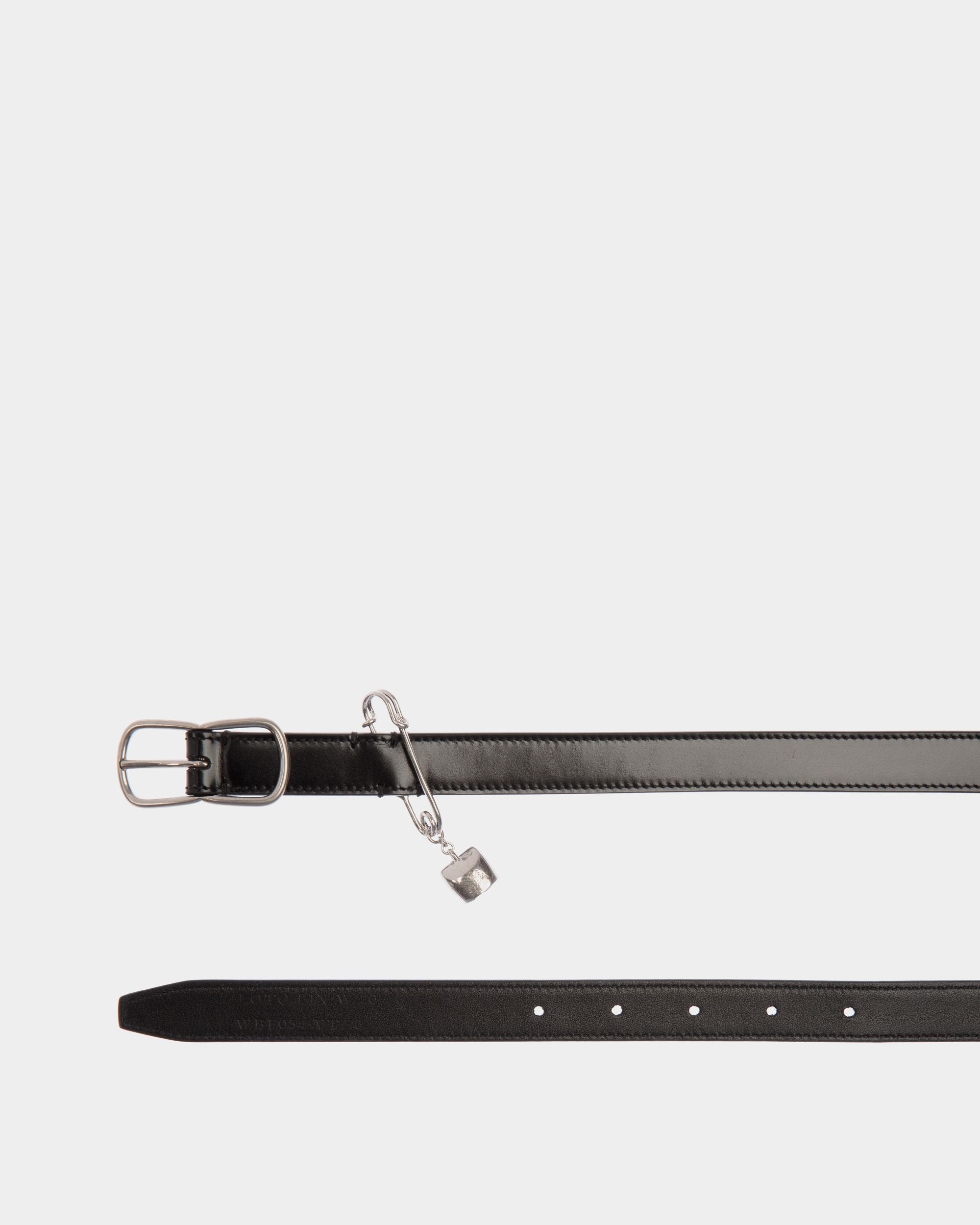 Gürtel Loto Pin 20 mm Aus Leder In Schwarz - Herren - Bally - 02