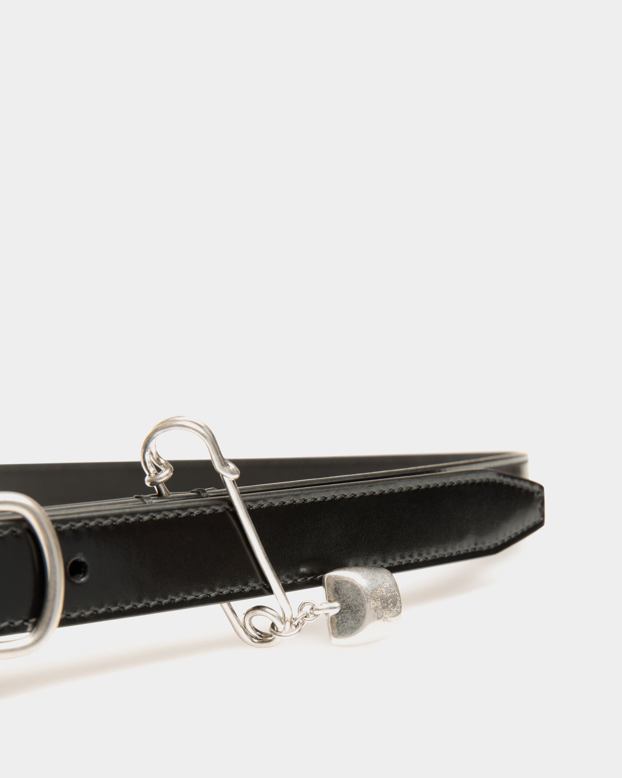 Gürtel Loto Pin 20 mm Aus Leder In Schwarz - Herren - Bally - 03