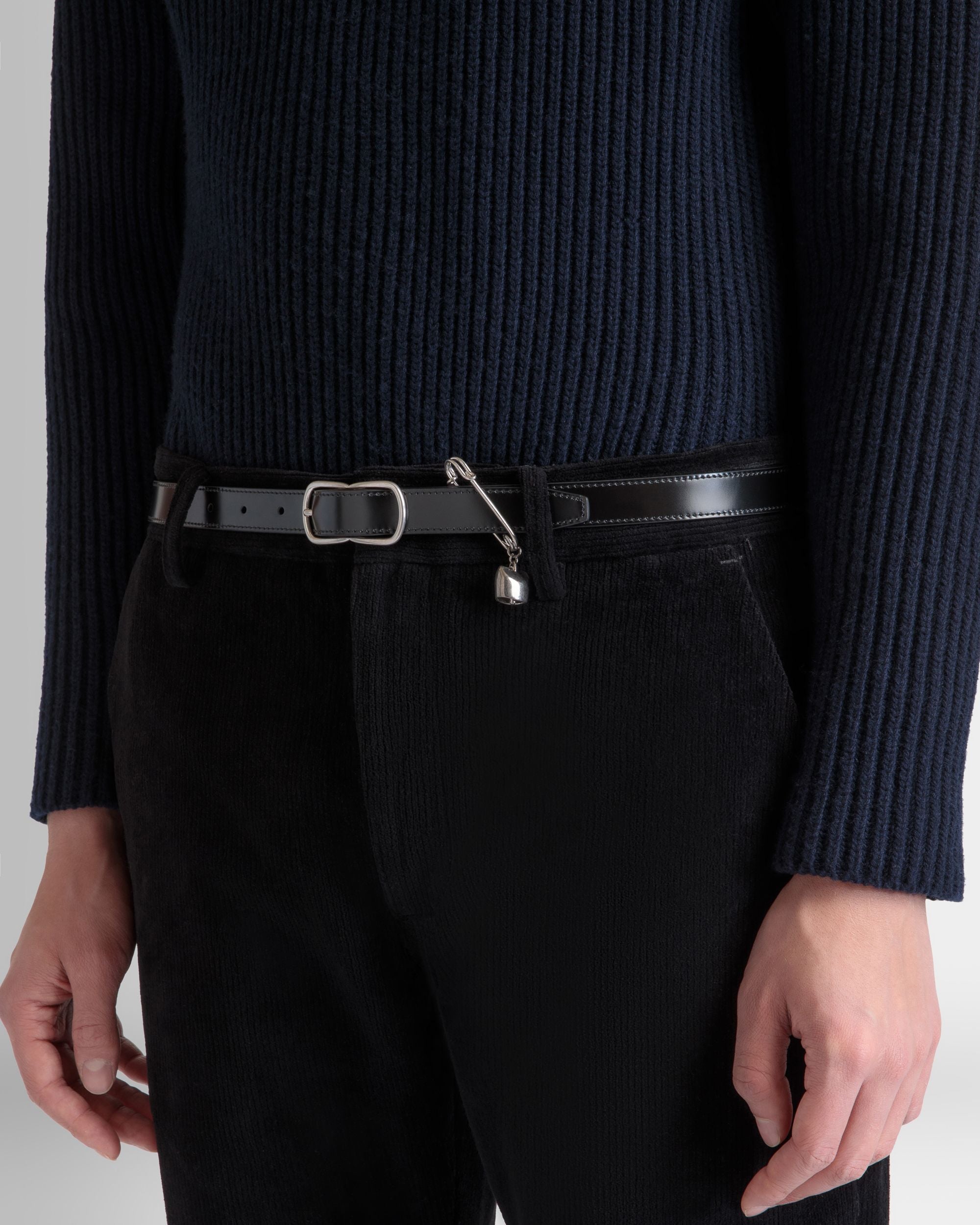 Gürtel Loto Pin 20 mm Aus Leder In Schwarz - Herren - Bally - 04
