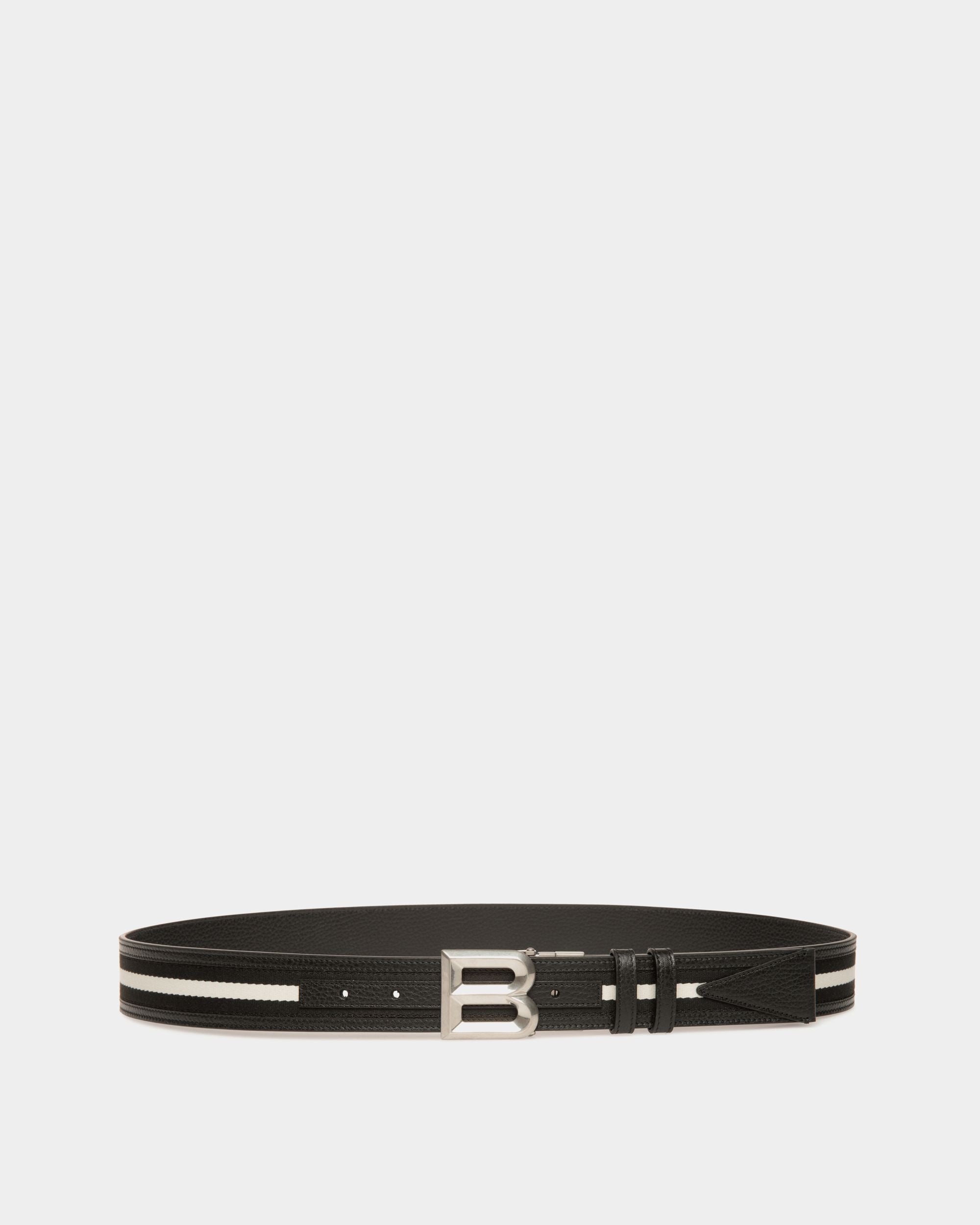Ceinture B Bold 35 mm Réversible En Tissu Et Cuir - Homme - Bally - 01