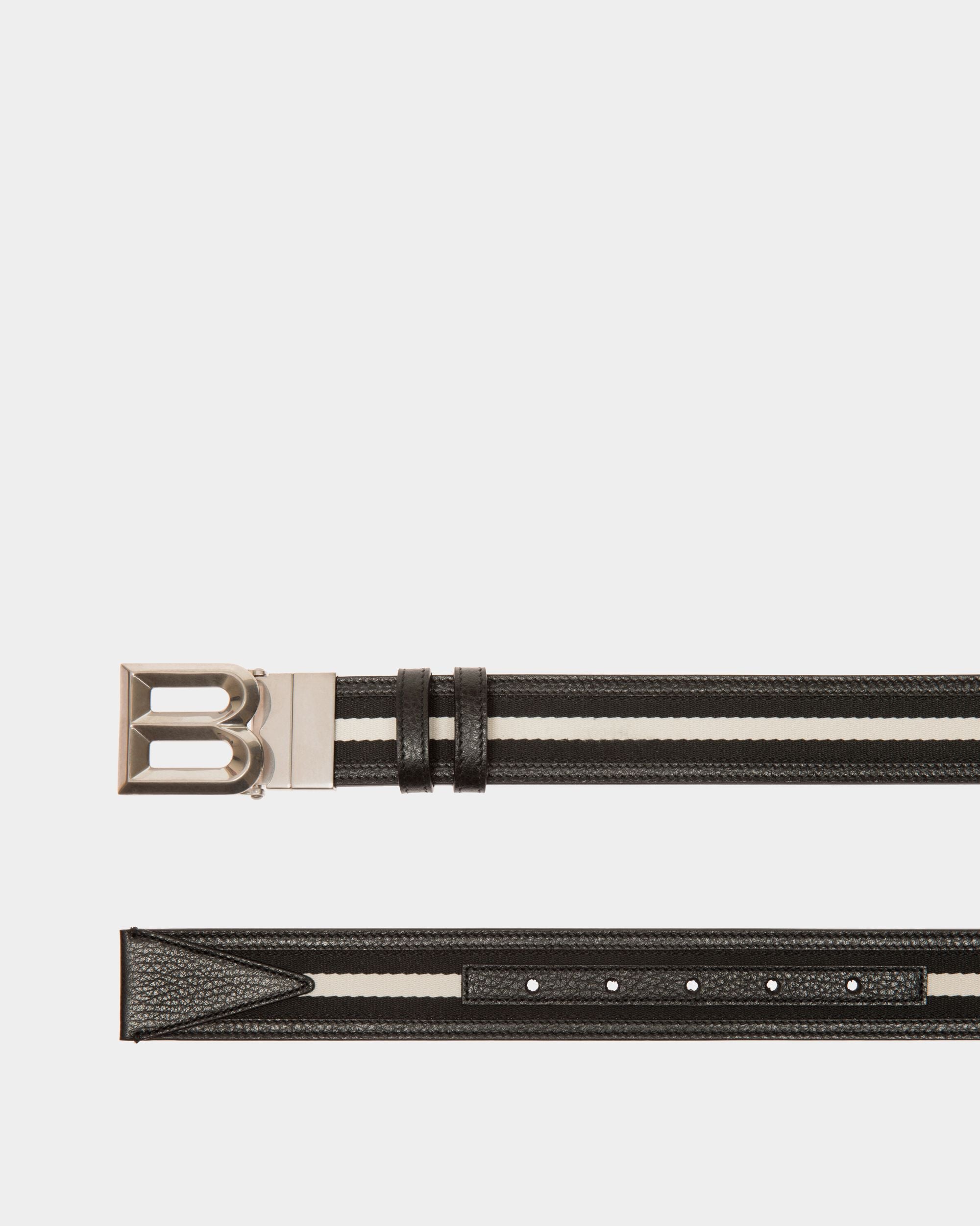 Ceinture B Bold 35 mm Réversible En Tissu Et Cuir - Homme - Bally - 02