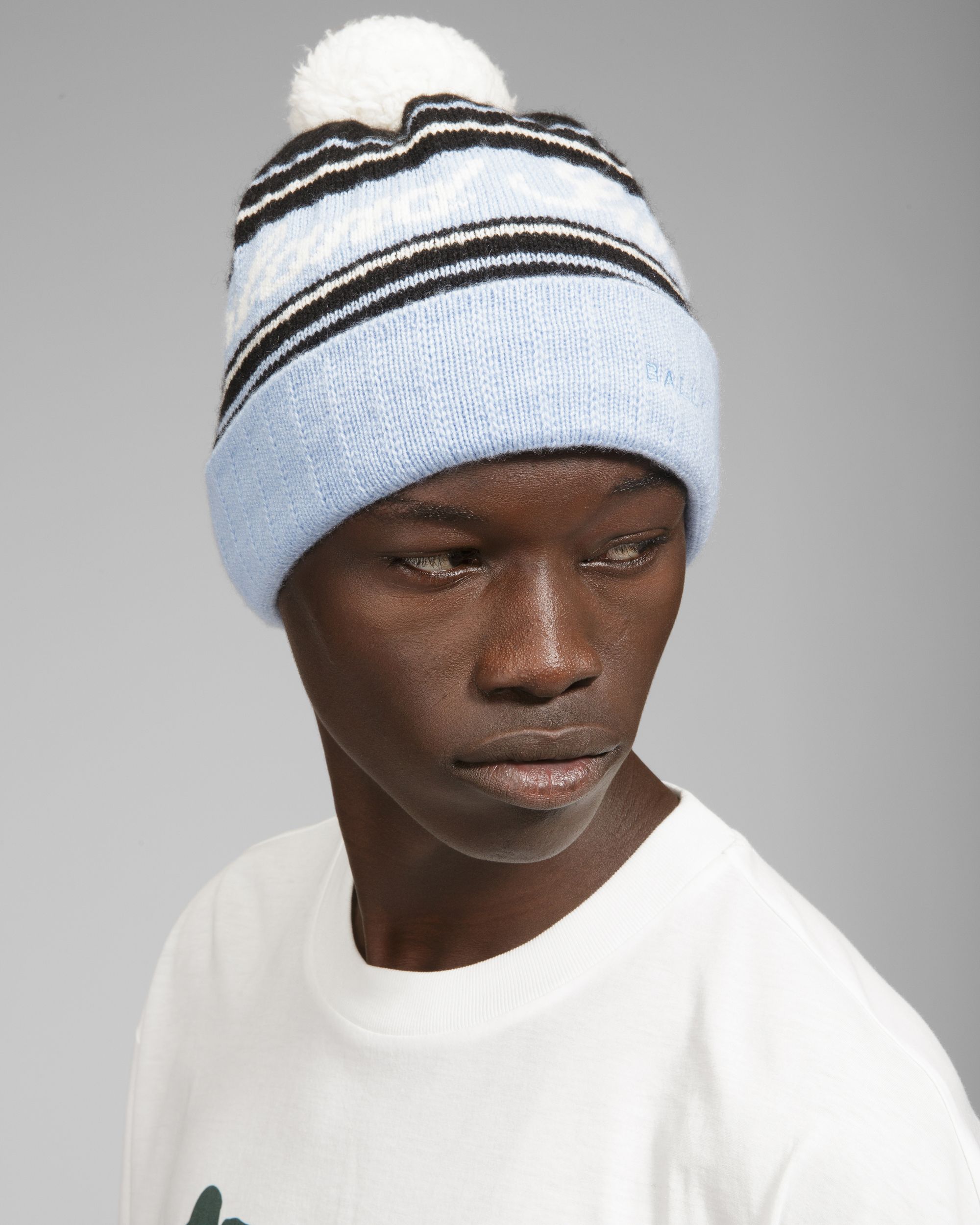 Cappello A Cuffia Switzerland Azzurro E Nero - Uomo - Bally - 05