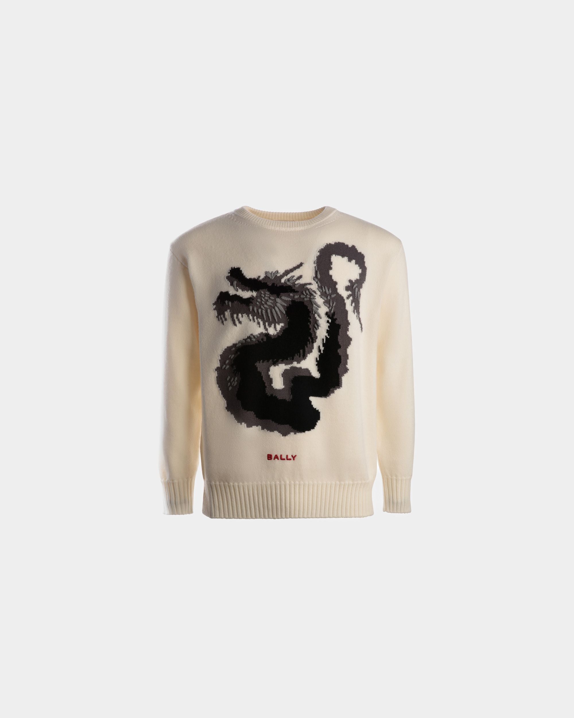 Pull En Laine Blanche - Homme - Bally - 01