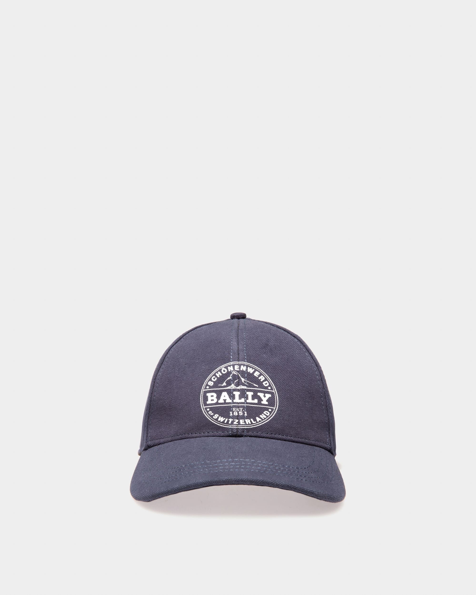 Casquette De Baseball En Coton Biologique Bleu Marine - Homme - Bally - 01
