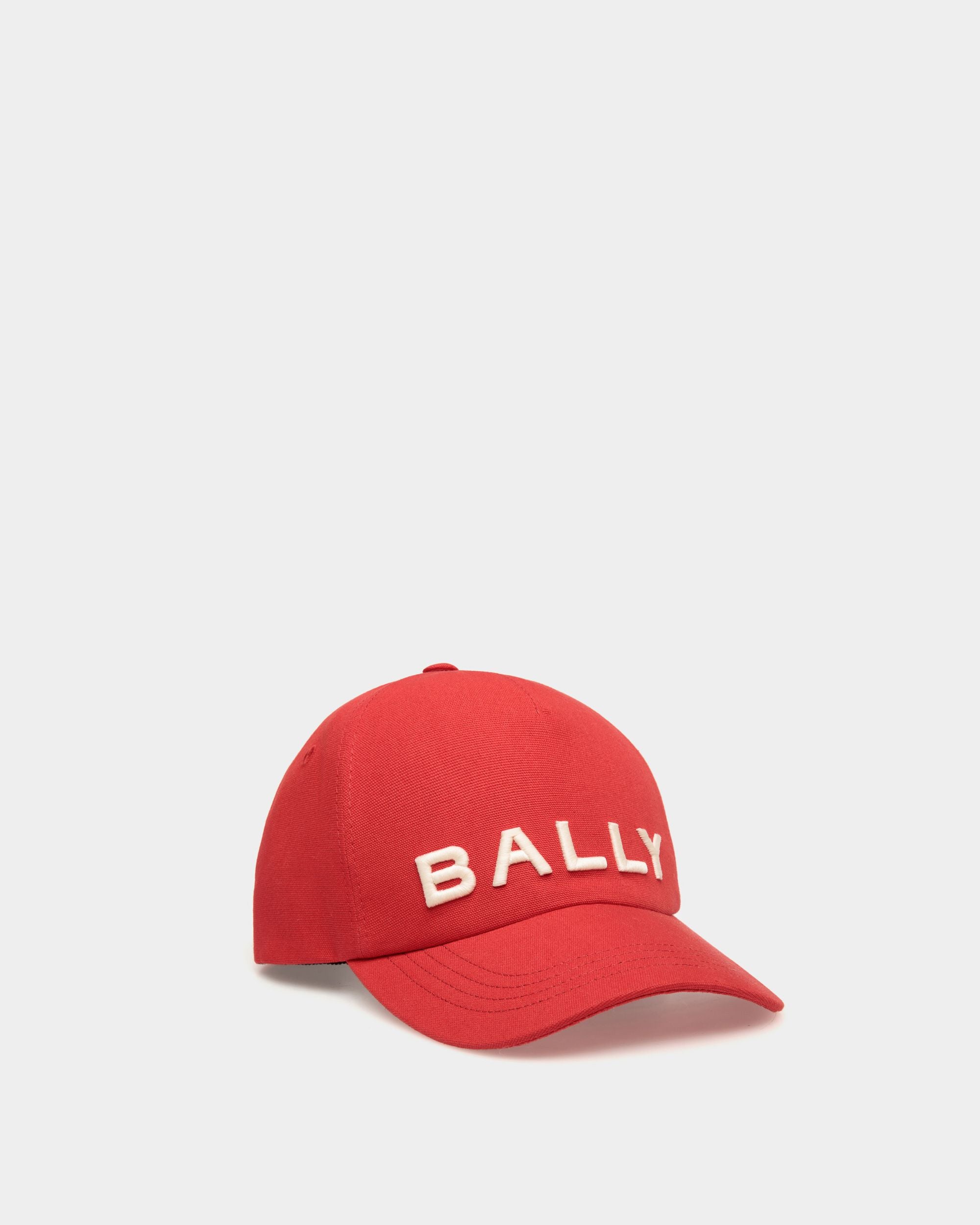Baseball Hat In Red Cotton - Men's - Bally - 01