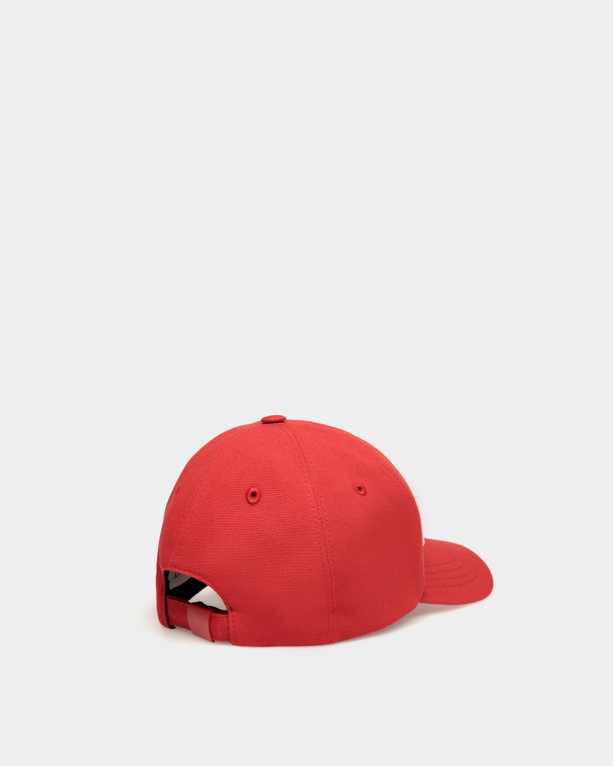 Baseball Hat In Red Cotton - Men's - Bally - 03