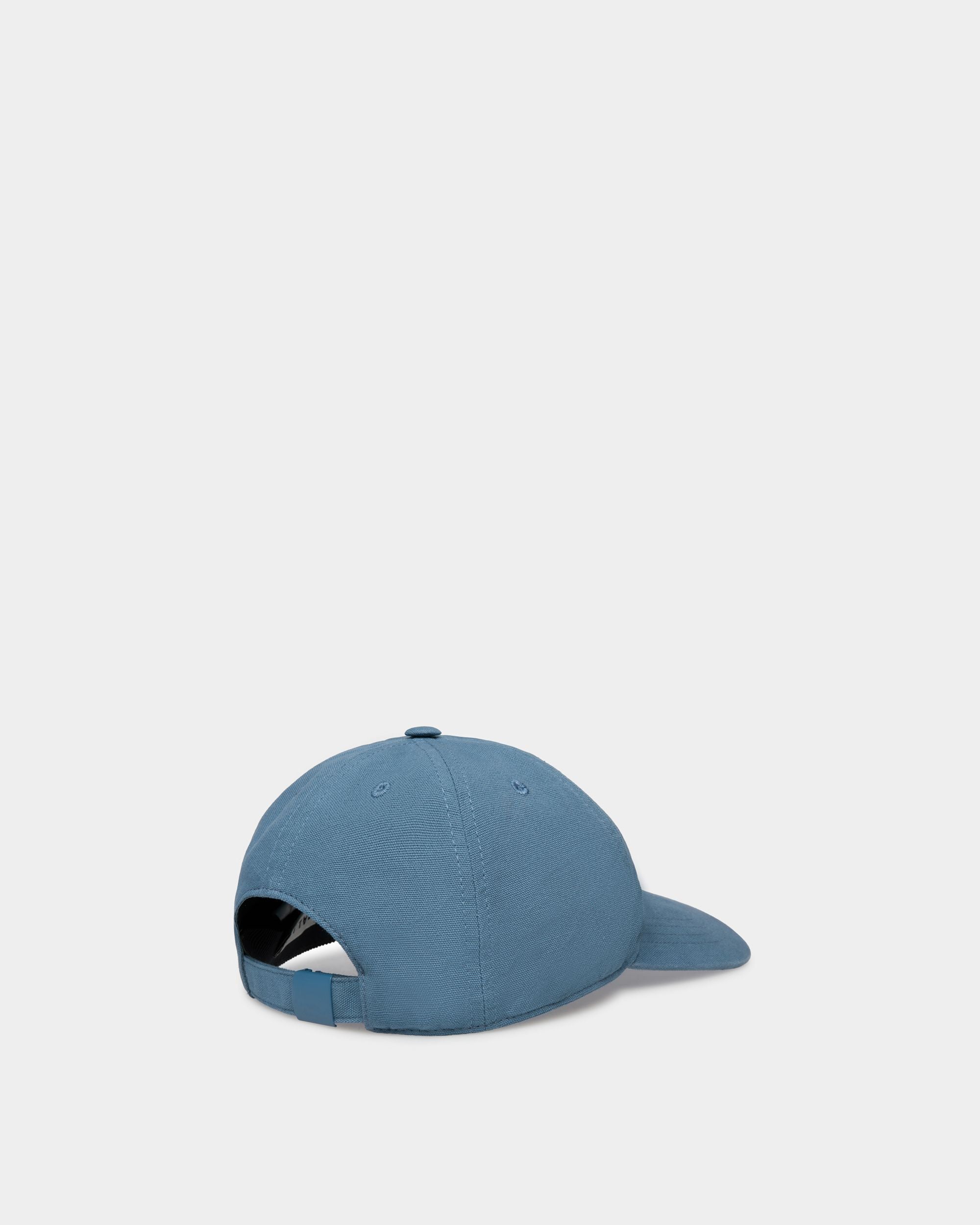 Baseball Hat in Light Blue Cotton - Men's - Bally - 03