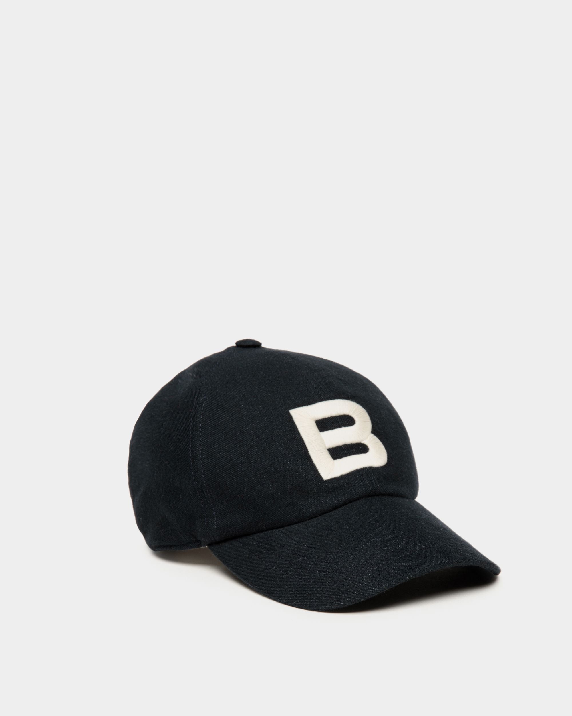 Cappellino In Cotone Navy Blue Con Logo - Uomo - Bally - 01