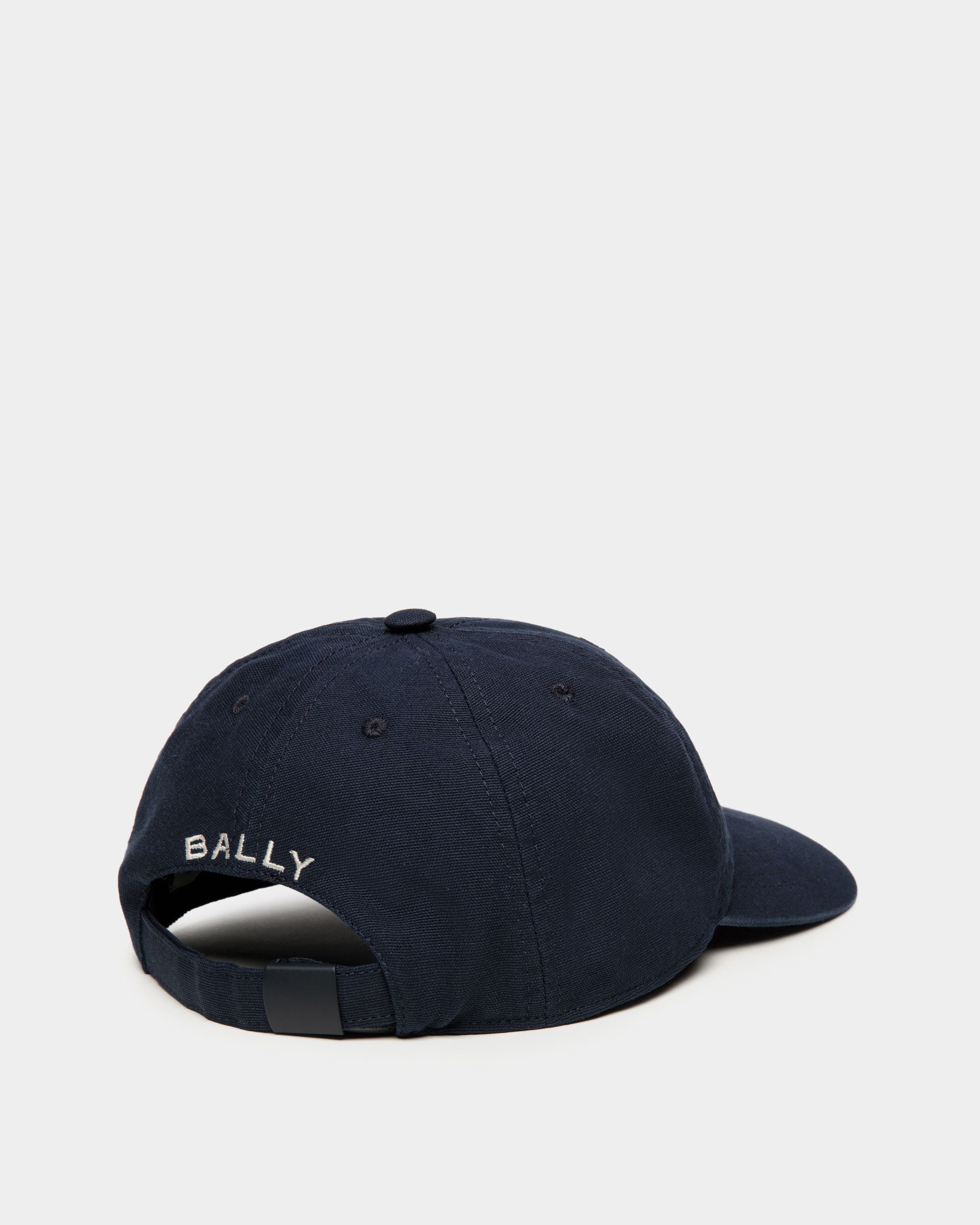 Baseballmütze Aus Baumwolle In Navy Blue Mit Bally Crest Logo - Uomo - Bally - 02