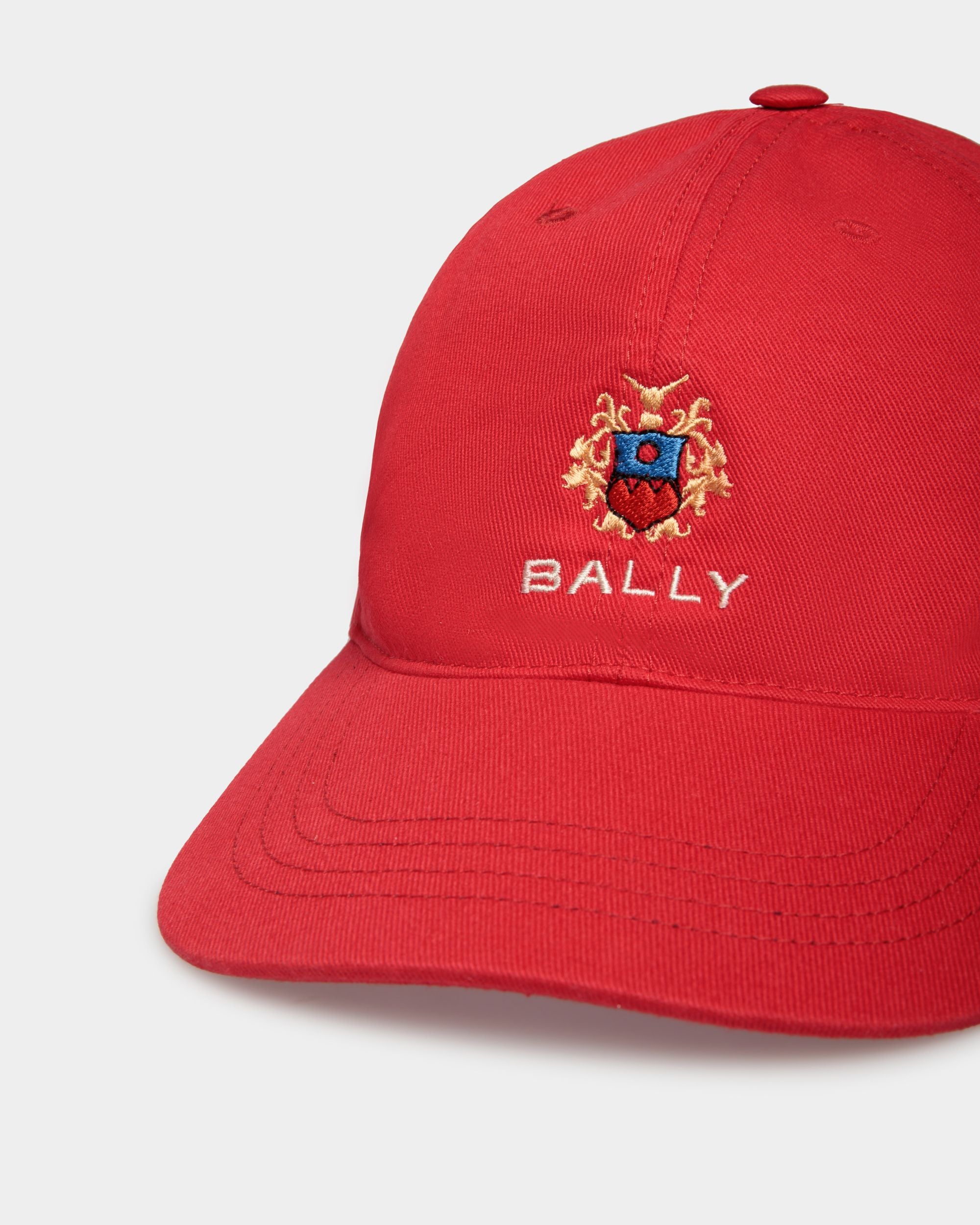 Casquette De Baseball En Coton Candy Red - Homme - Bally - 03