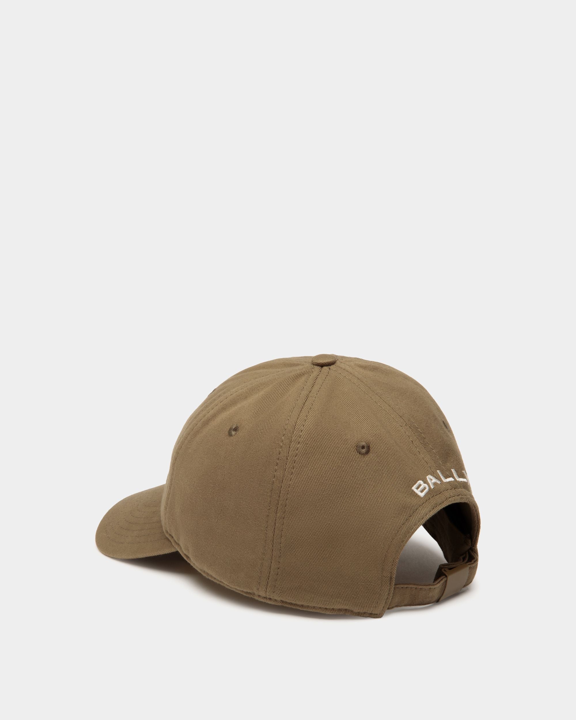 Cappellino In Cotone Marrone Con Etichetta Bally Crest - Uomo - Bally - 03