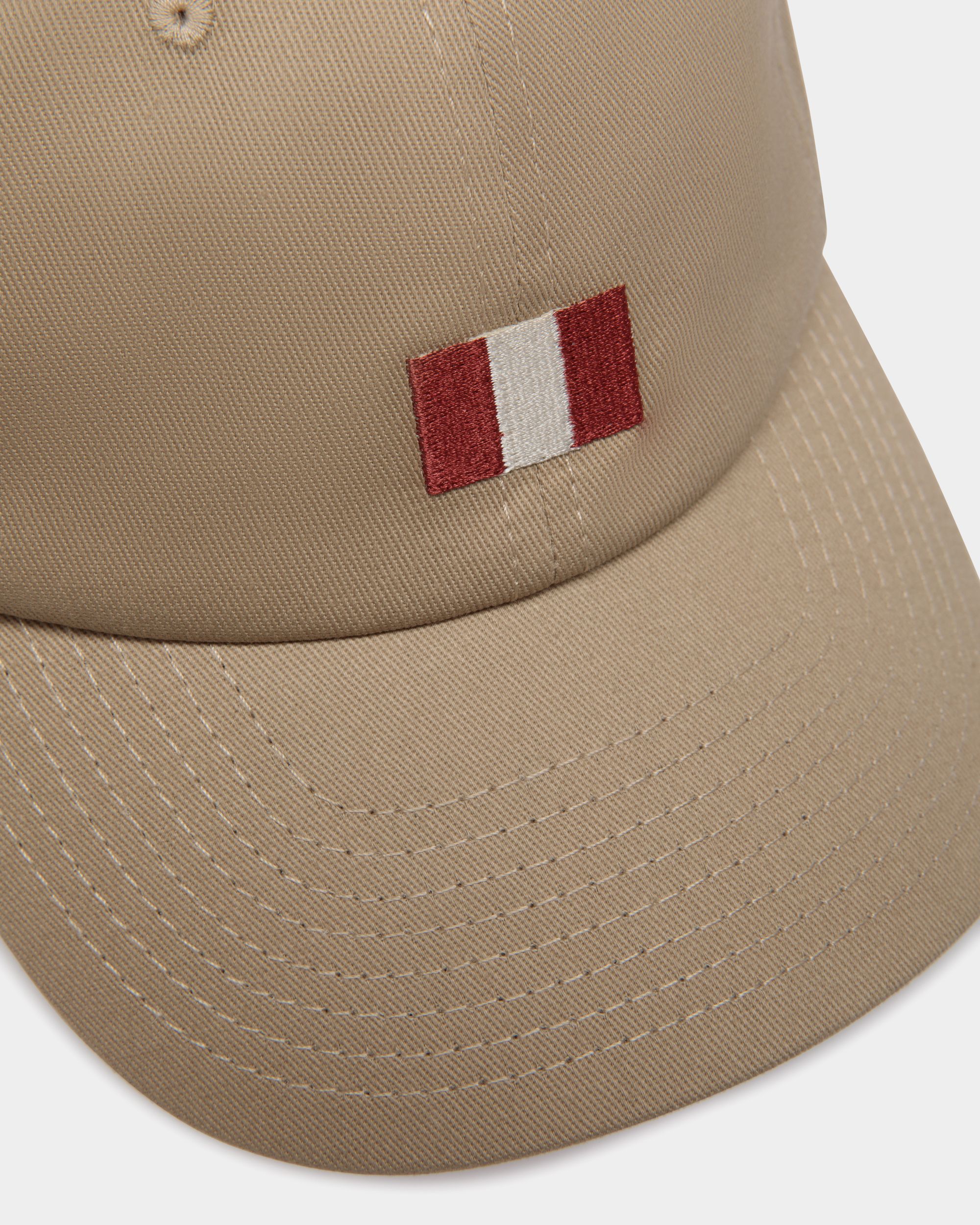 Casquette De Baseball Avec Bally Flag En Coton Beige - Homme - Bally - 03