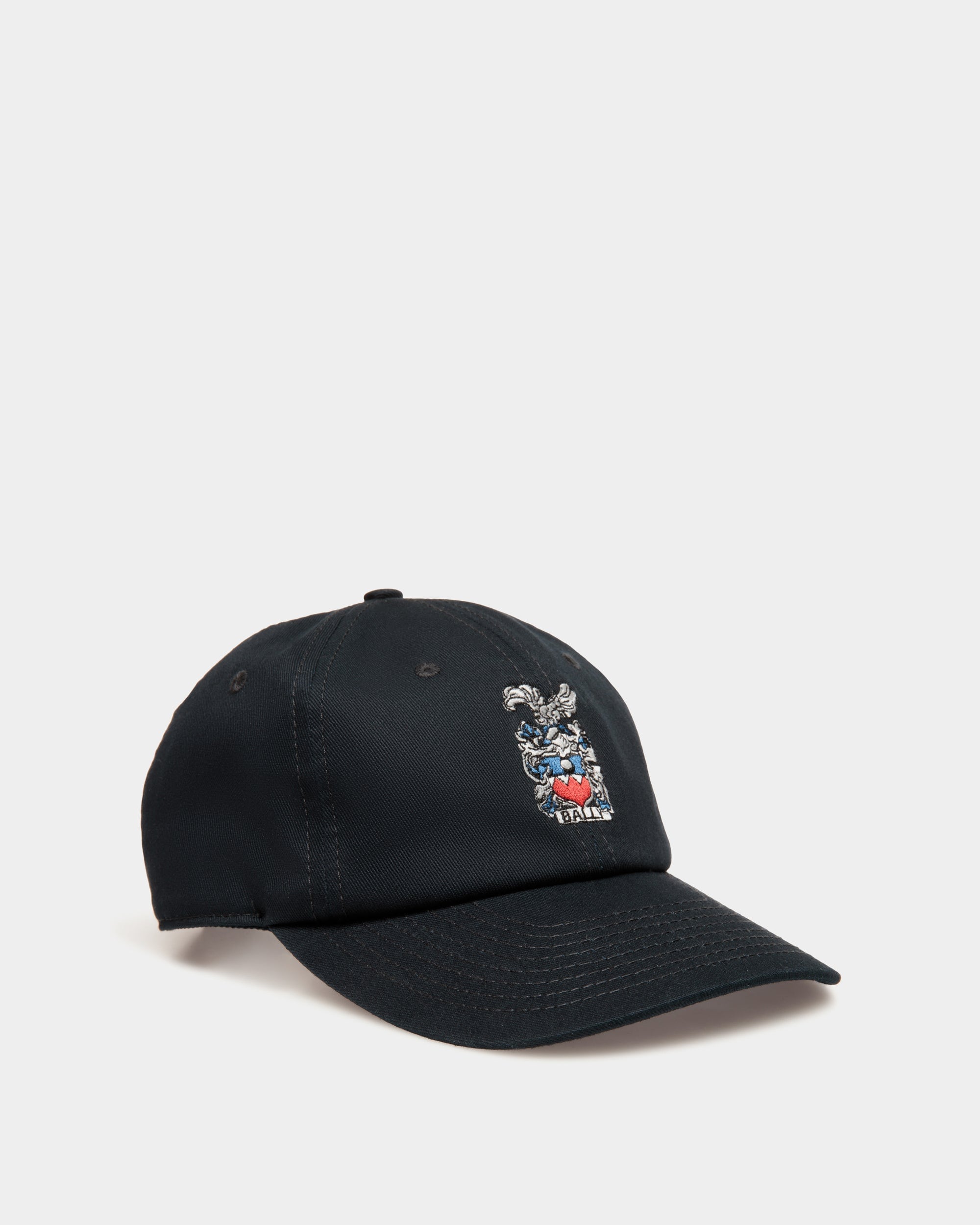 Baseball Hat in Navy Blue Cotton - Men's - Bally - 01