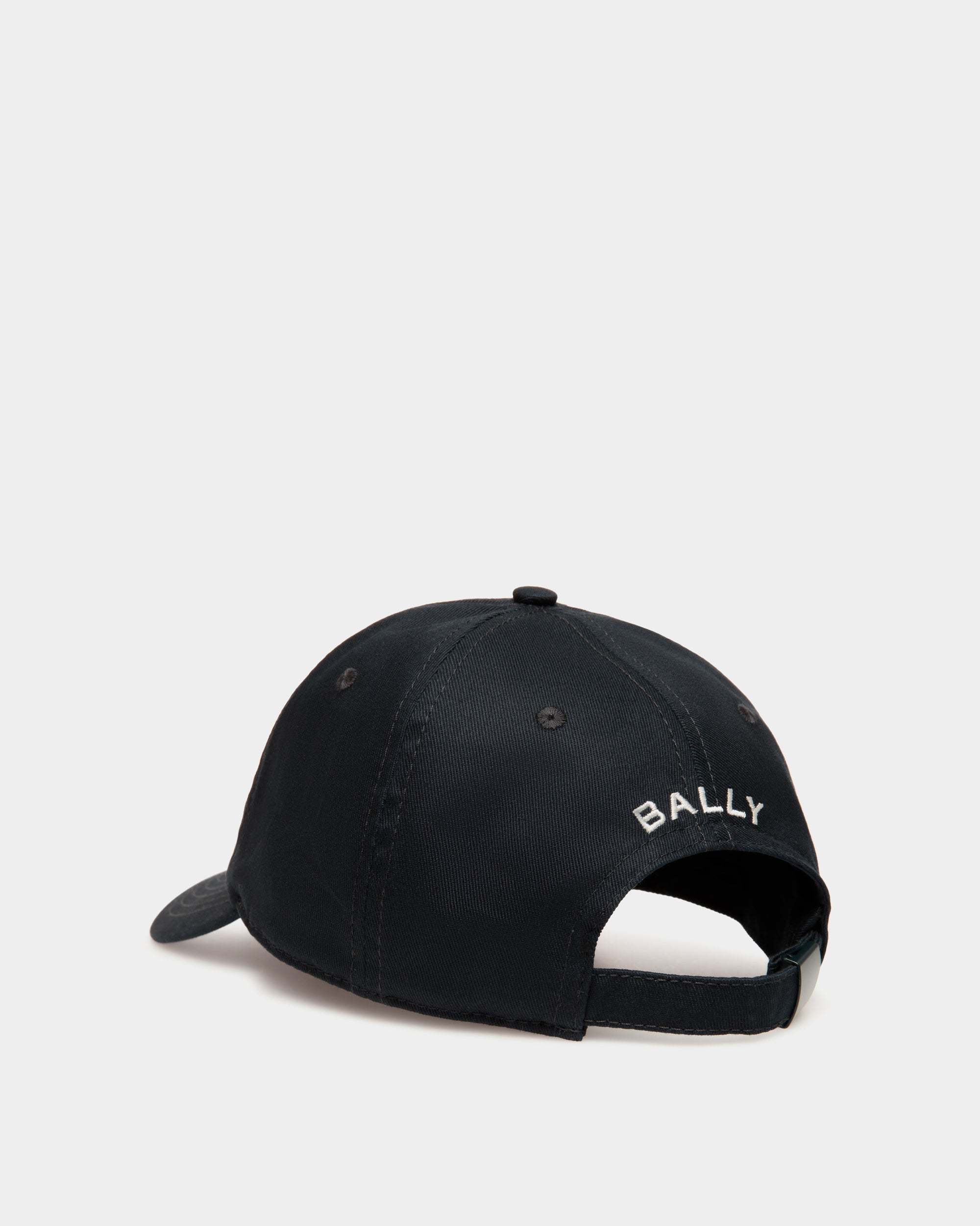 Baseball Hat in Navy Blue Cotton - Men's - Bally - 02