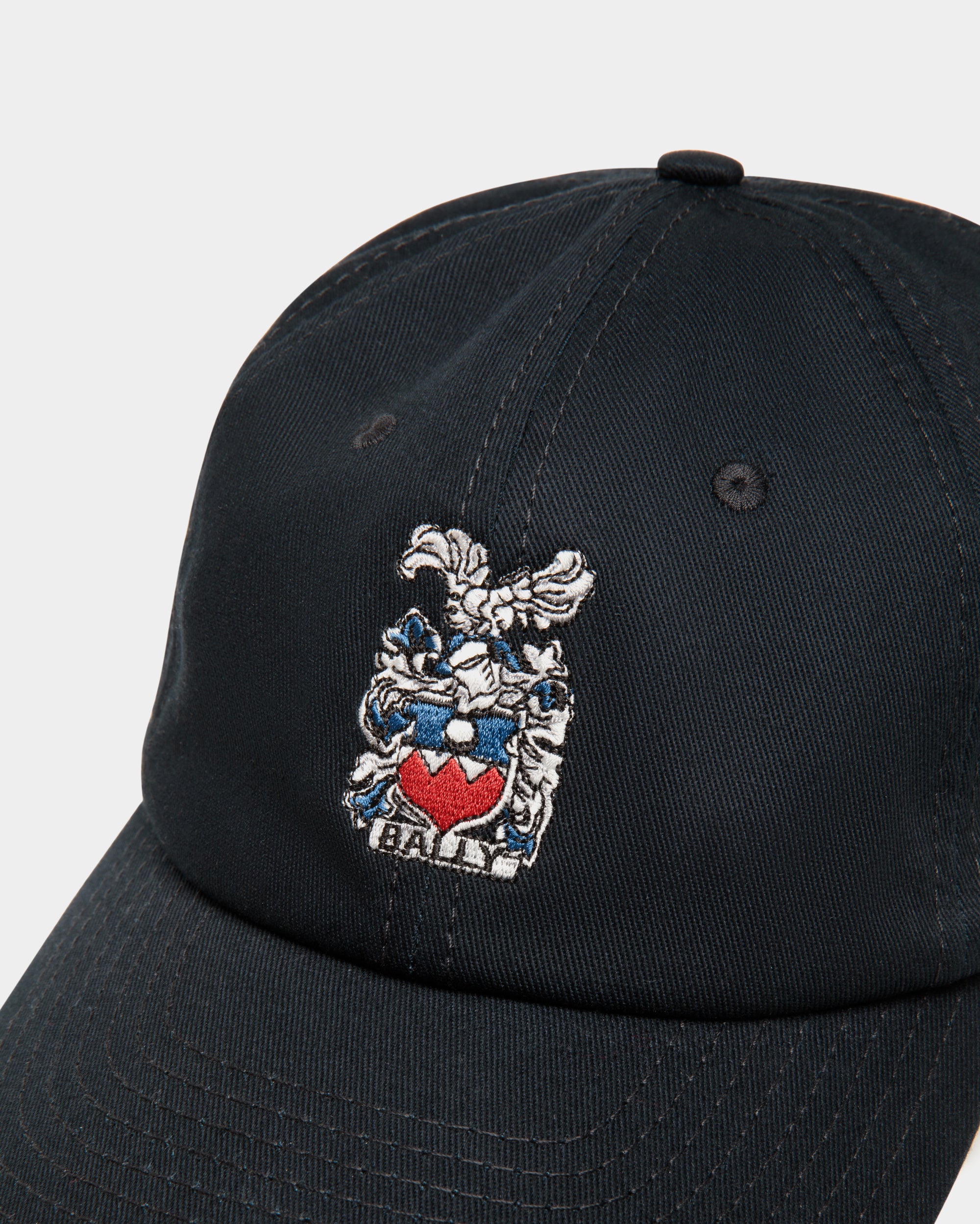 Baseball Hat in Navy Blue Cotton - Men's - Bally - 03