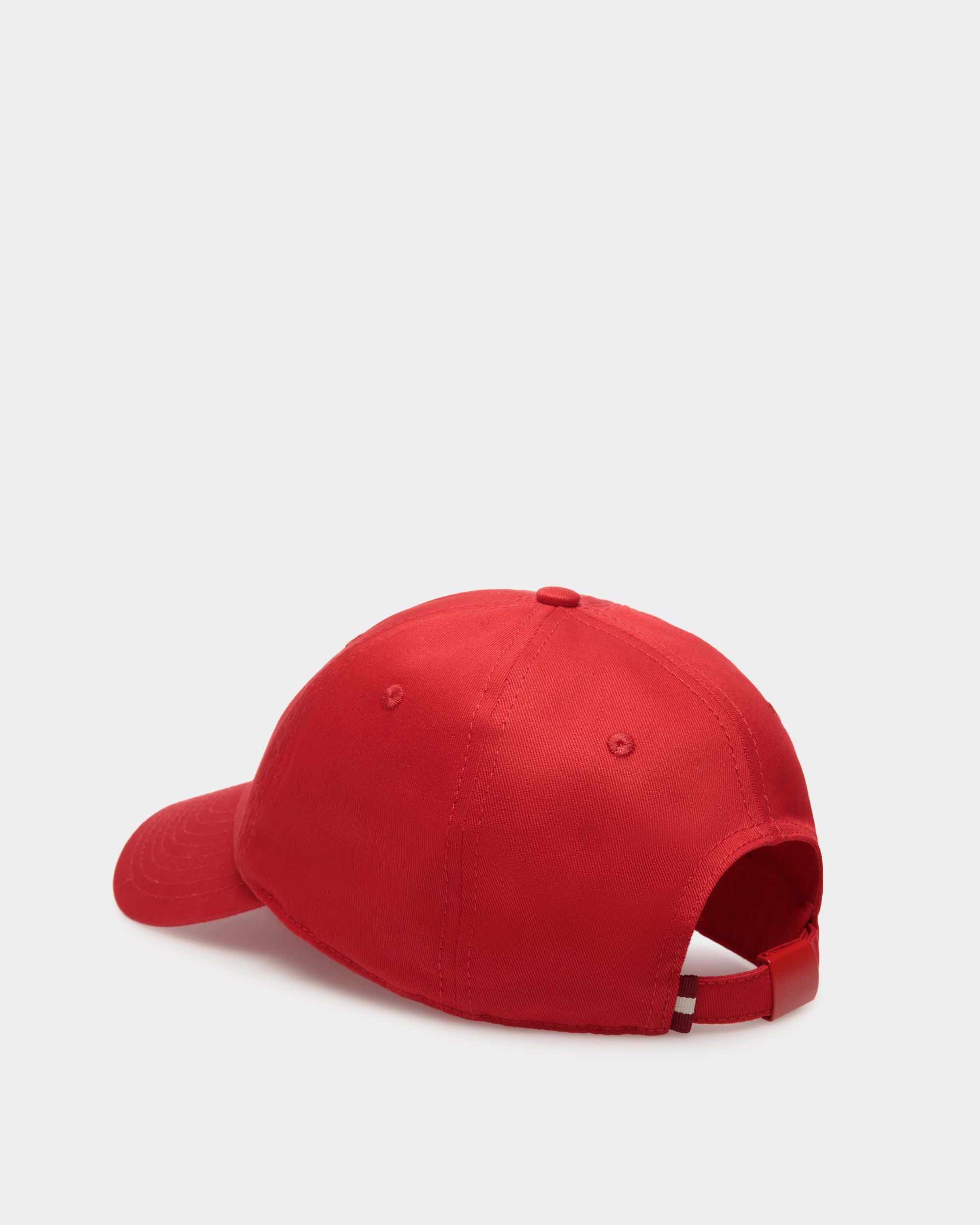 Casquette De Baseball En Coton Rouge - Homme - Bally - 02