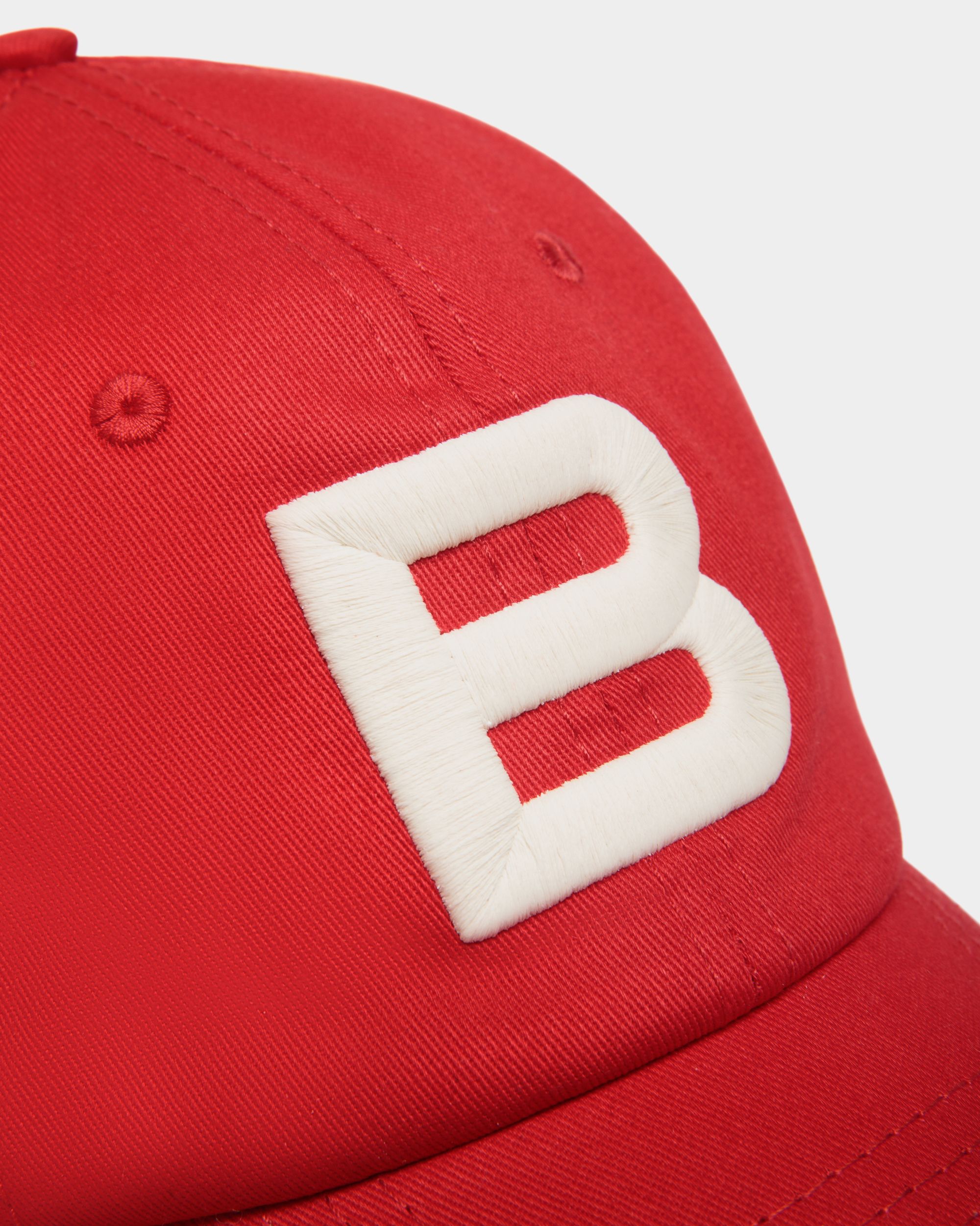 Casquette De Baseball En Coton Rouge - Homme - Bally - 03